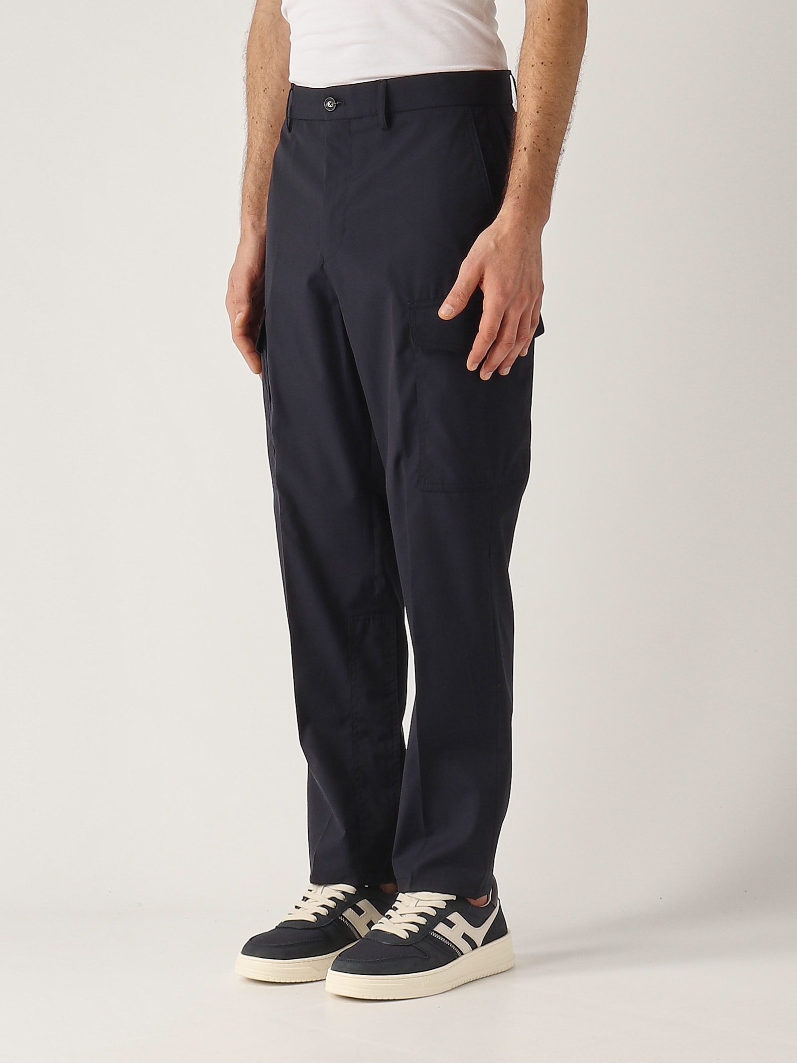 Etro Cargo Tapered Regular-fit Trousers In Blue