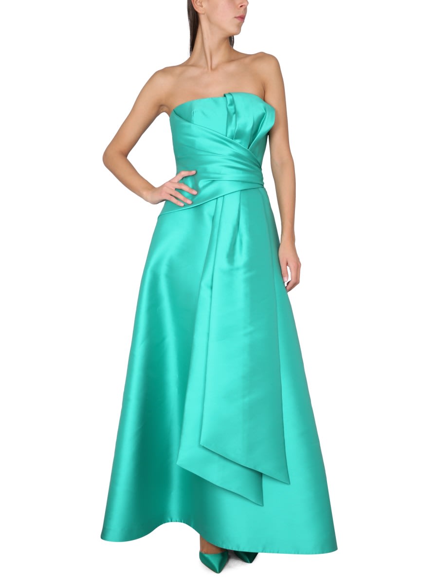 ALBERTA FERRETTI MIKADO BUSTIER DRESS