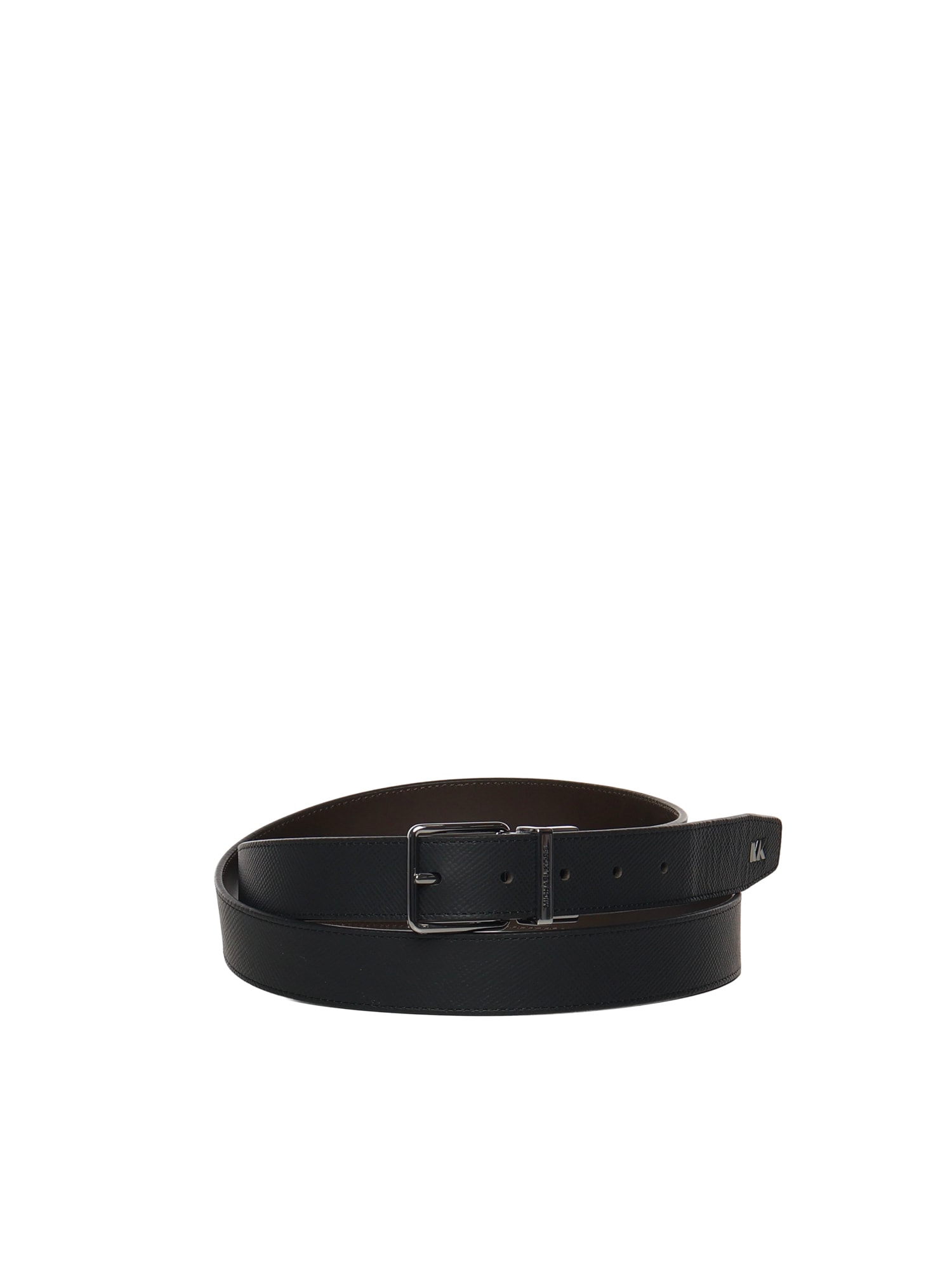 Michael Michael Kors Leather Belt In Black