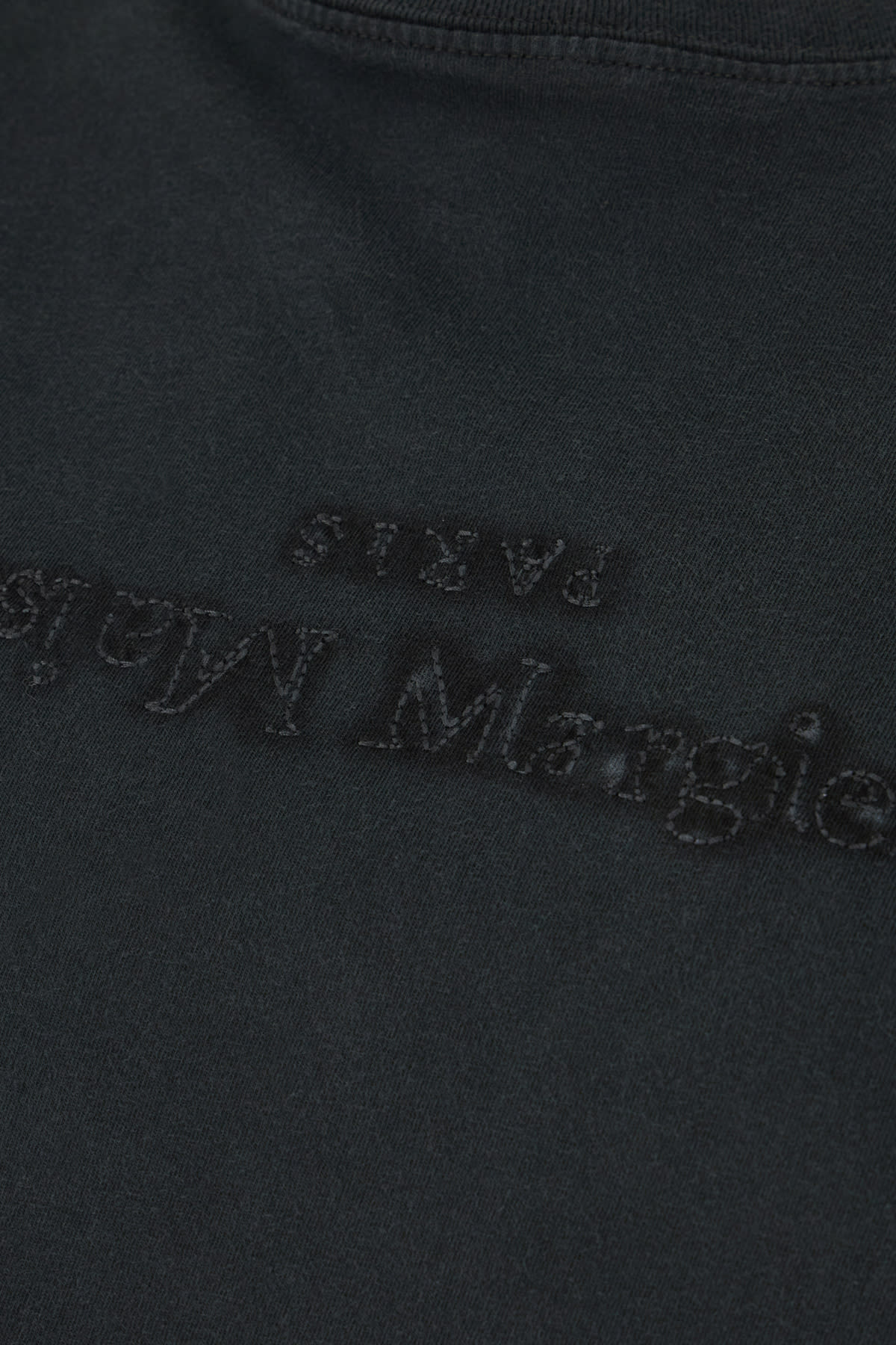 Shop Maison Margiela Charcoal Cotton T-shirt In Vintageblack