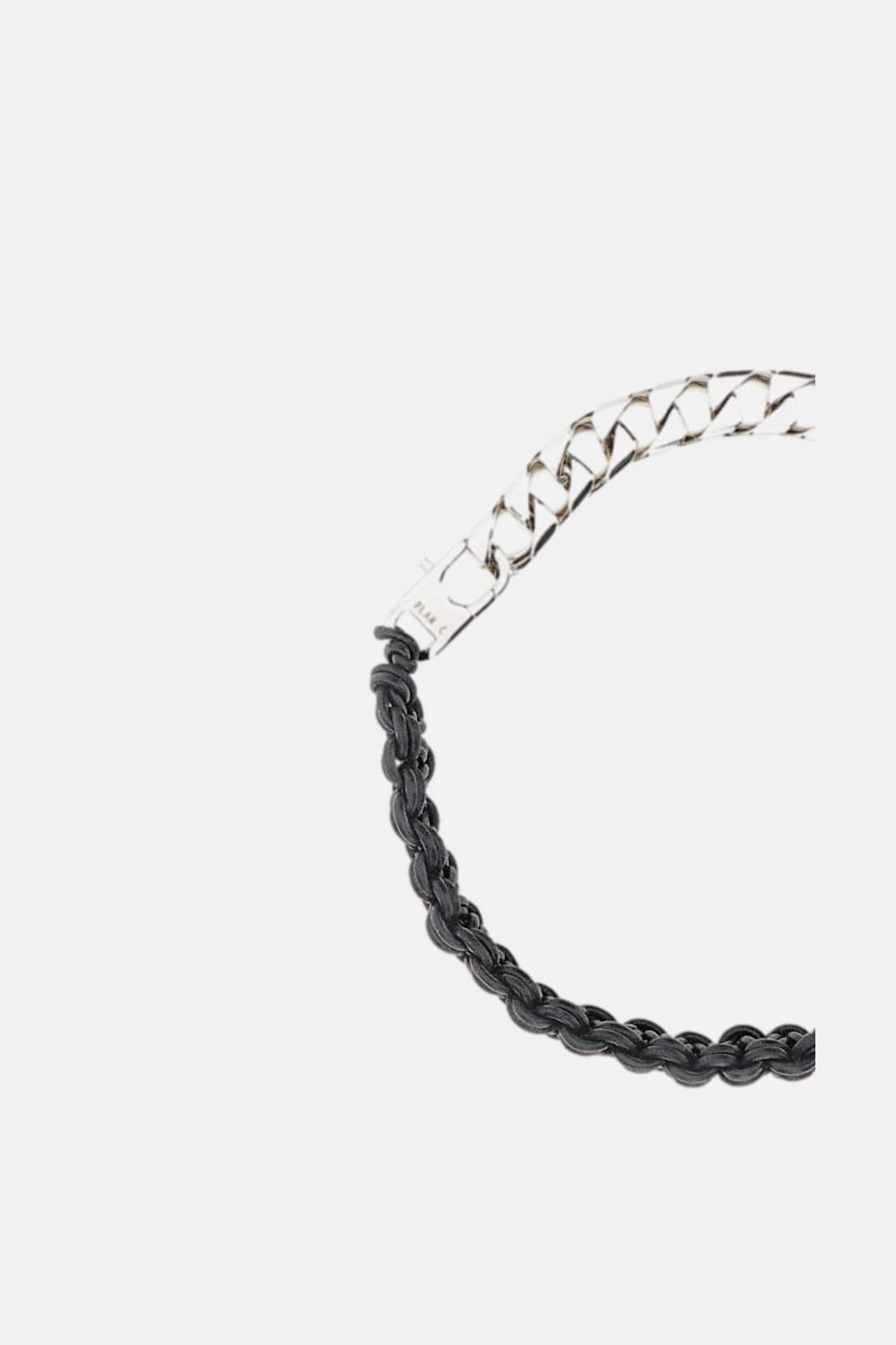 Plan C Chain Necklace With Crimson Black Cord In Burgundy