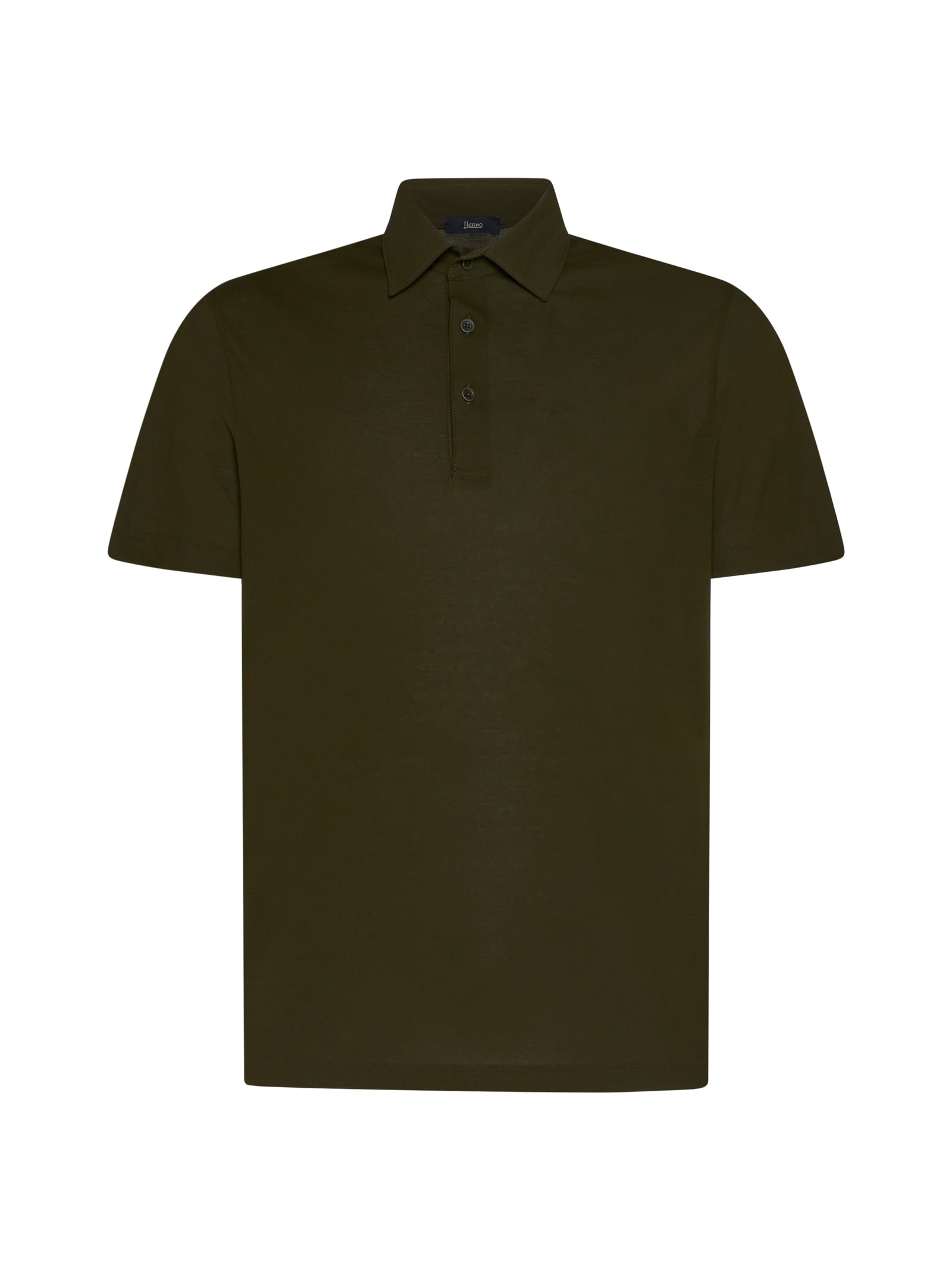 Herno Polo Shirt In Verde Militare