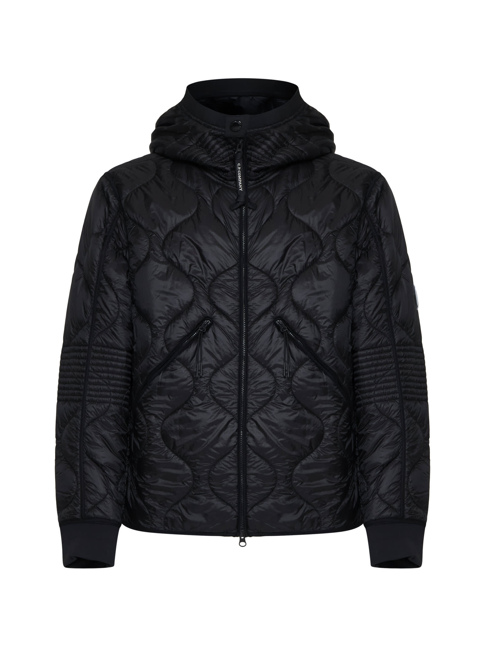 Shop C.p. Company Down Jacket In Black