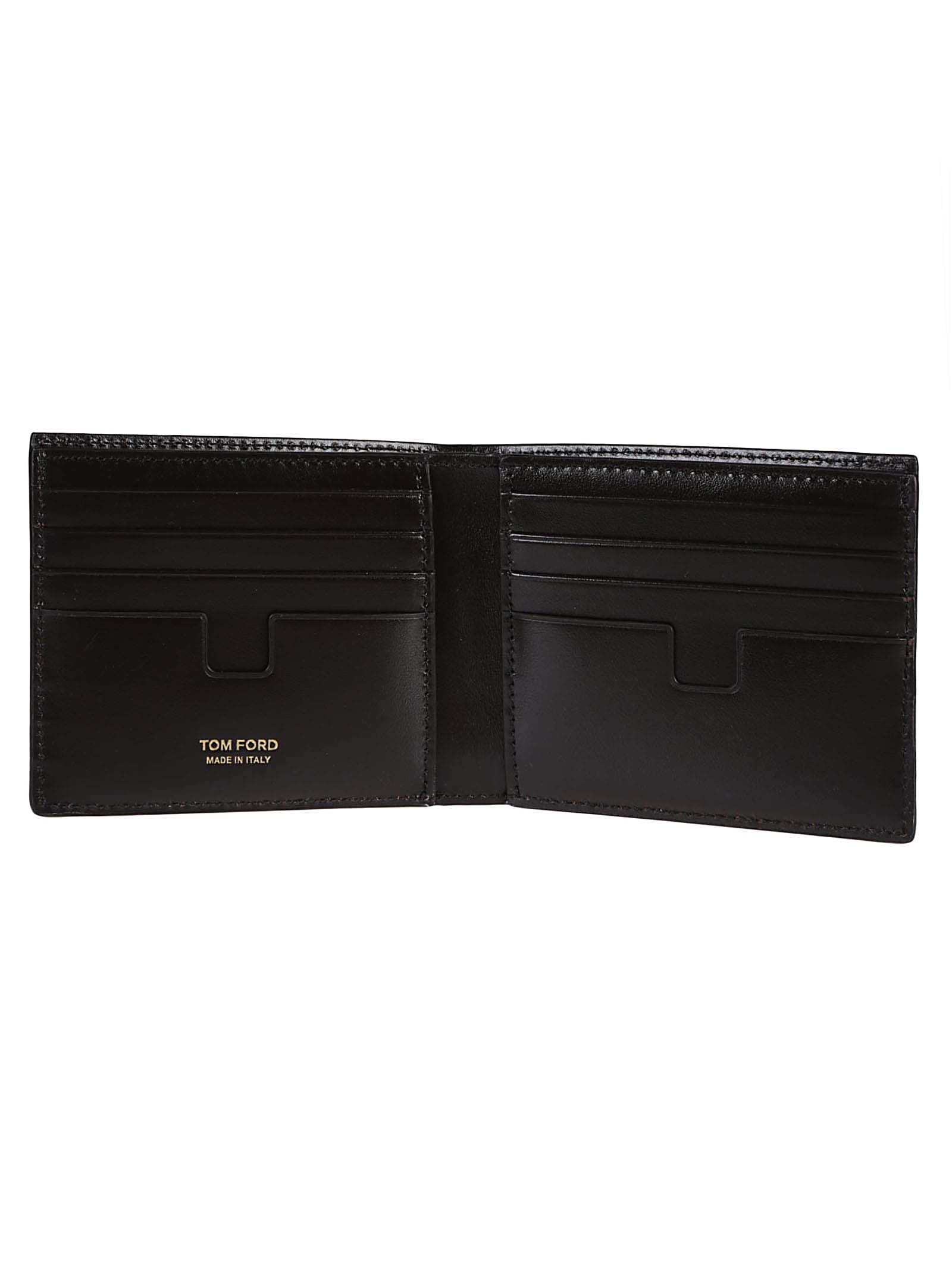 Shop Tom Ford Crocodile Embossed Wallet In Ebony Brown