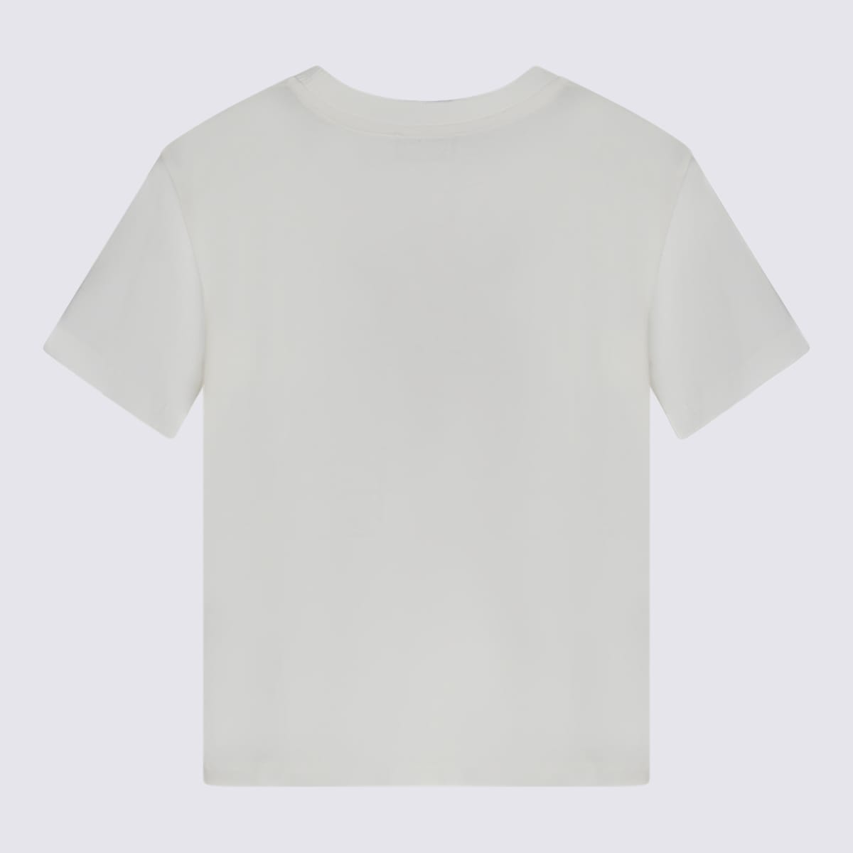 Moschino White Cotton T-shirt In Gray