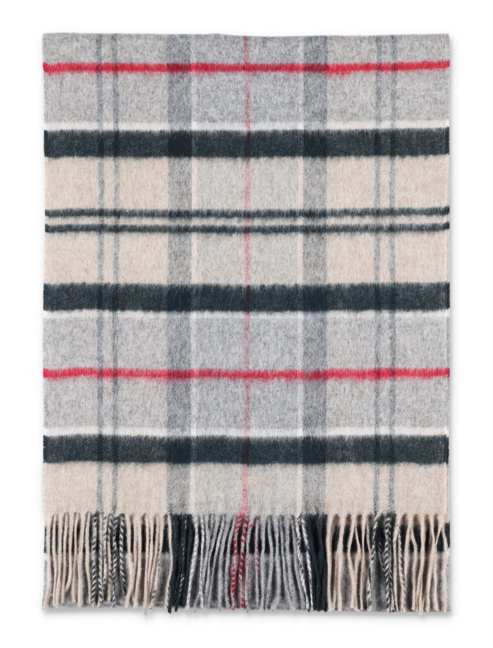 Barbour Yaxley Tartan Scarf In Beige