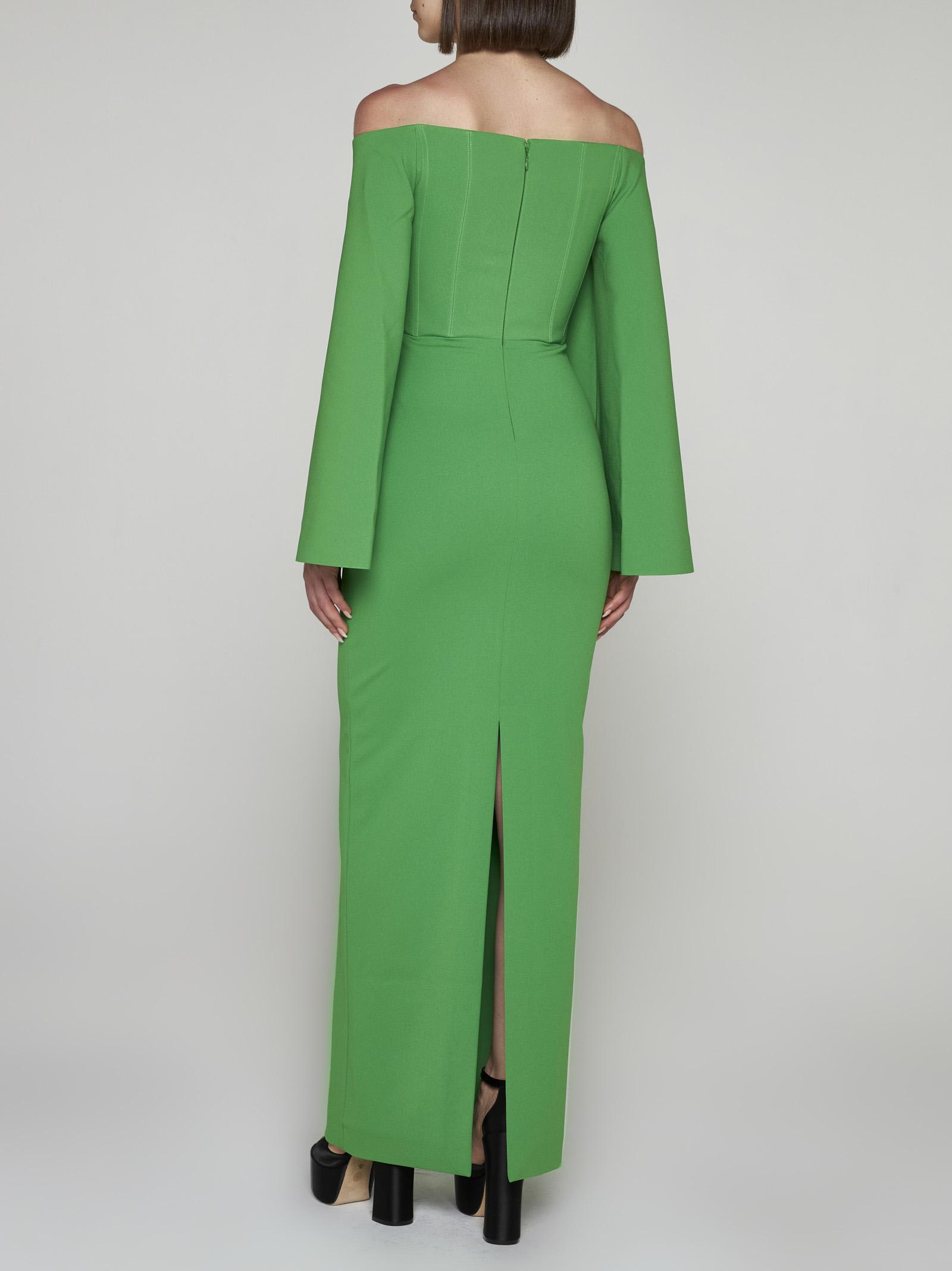 Shop Solace London Eliana Maxi Dress In Green