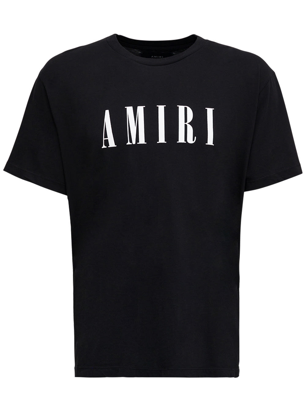 AMIRI Black Cotton T-shirt With Logo Print Man