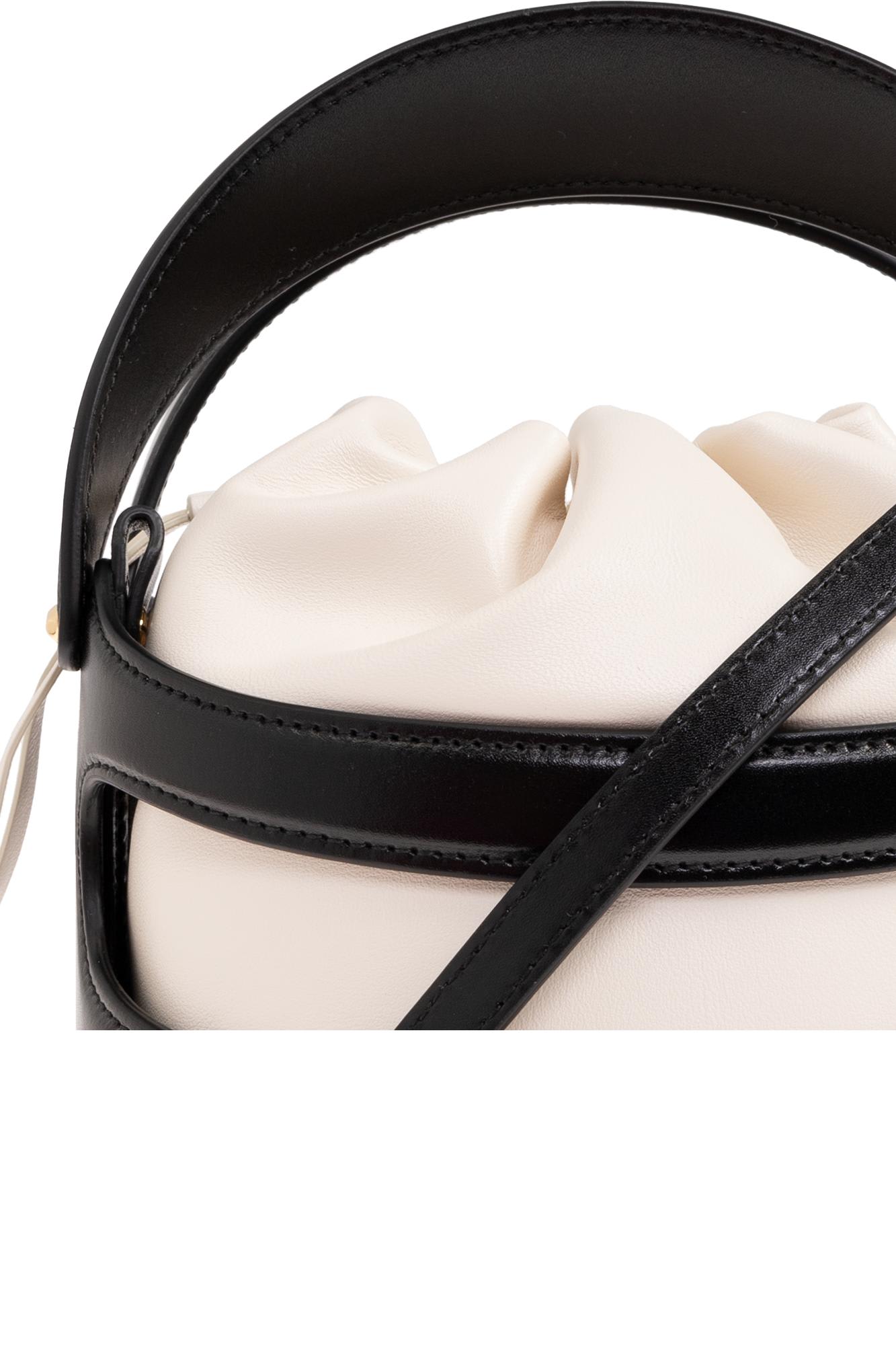 Shop Alexander Mcqueen The Rise Bucket Bag In Nero E Bianco