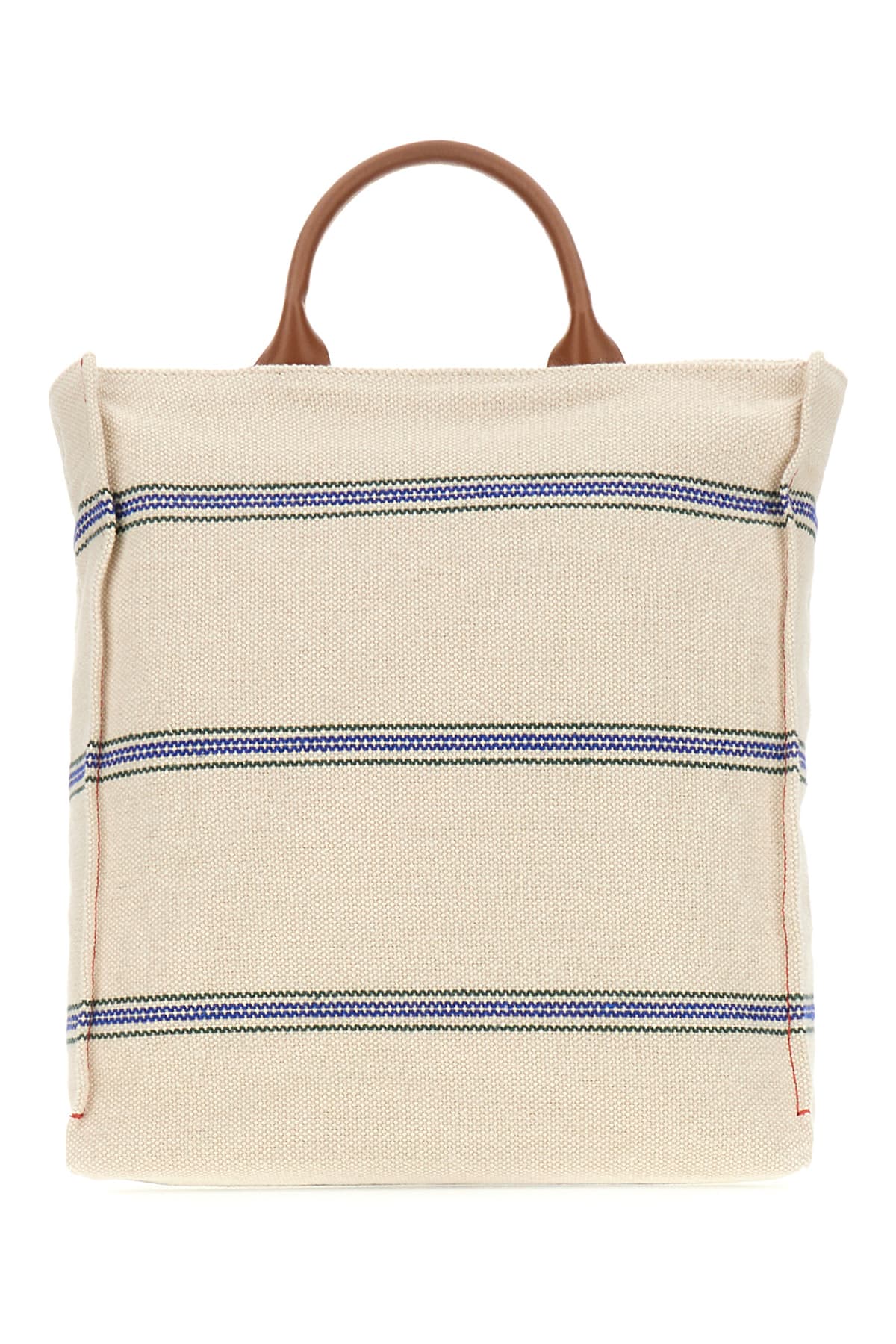 Shop Marni Sand Canvas Shopping Bag In Zo706