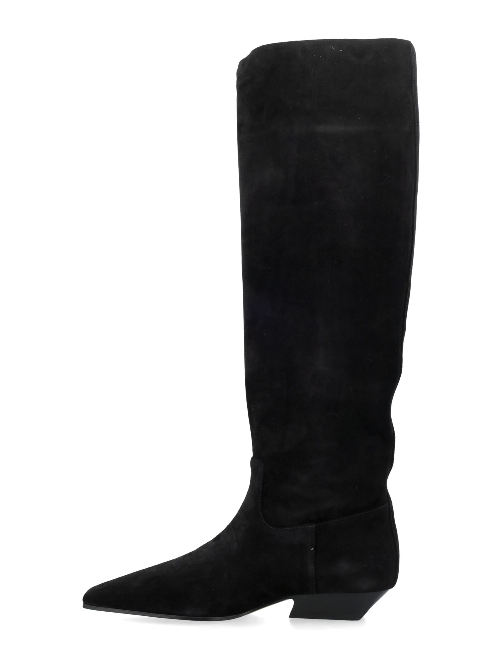 Shop Khaite Marfa Knee Boots In Black