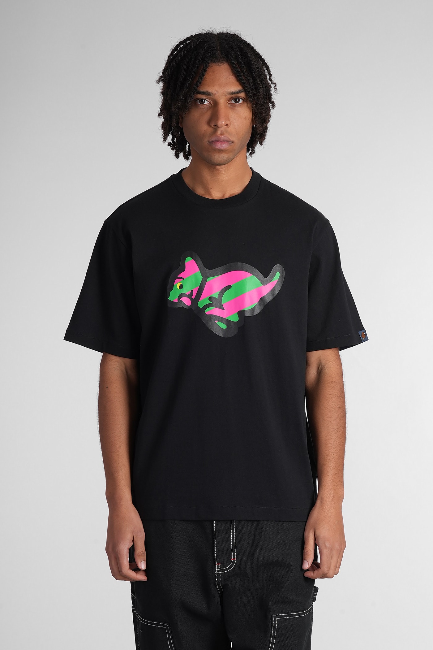 T-shirt In Black Cotton