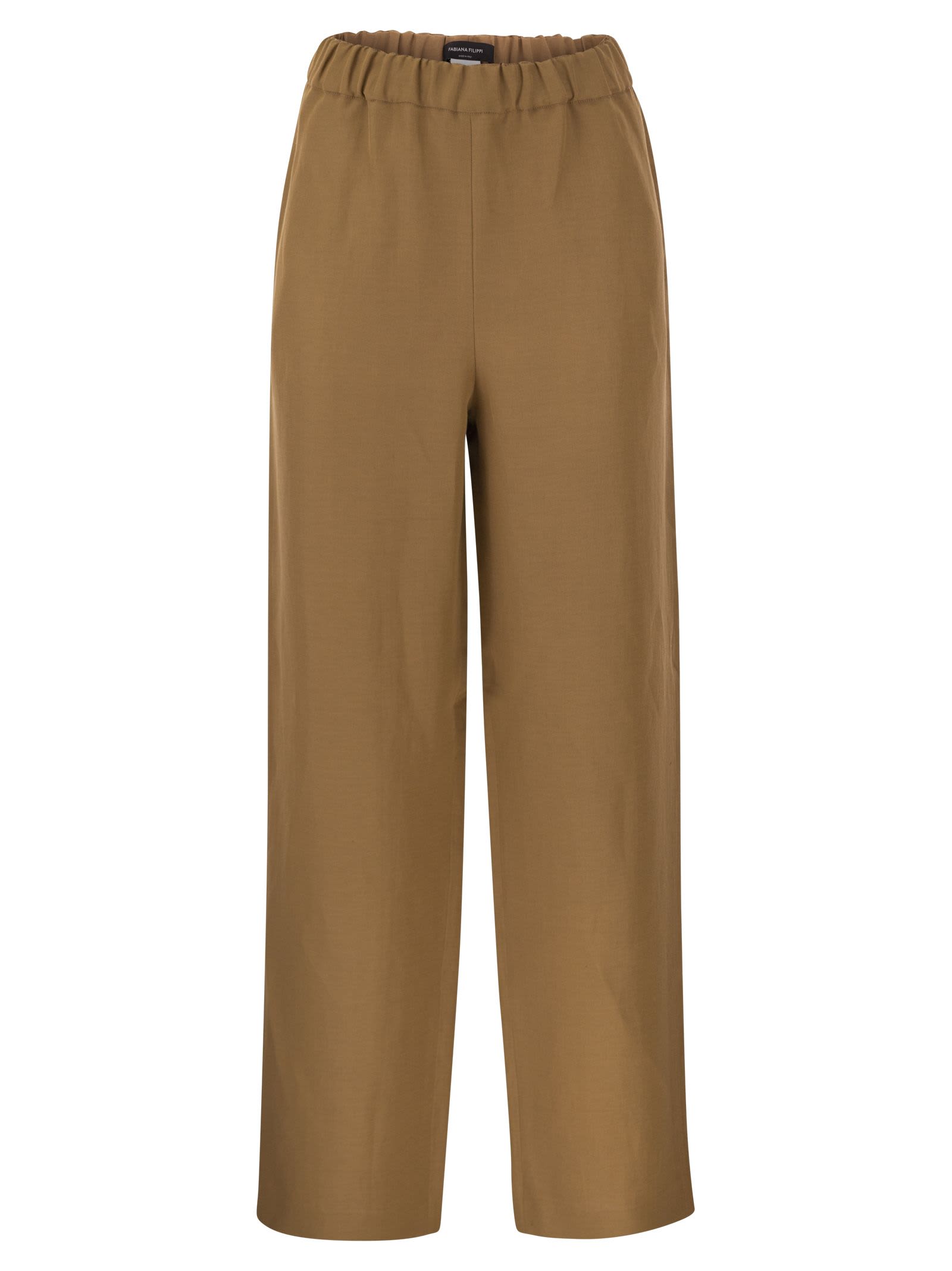 Cognac Brown Twill Weave Trousers