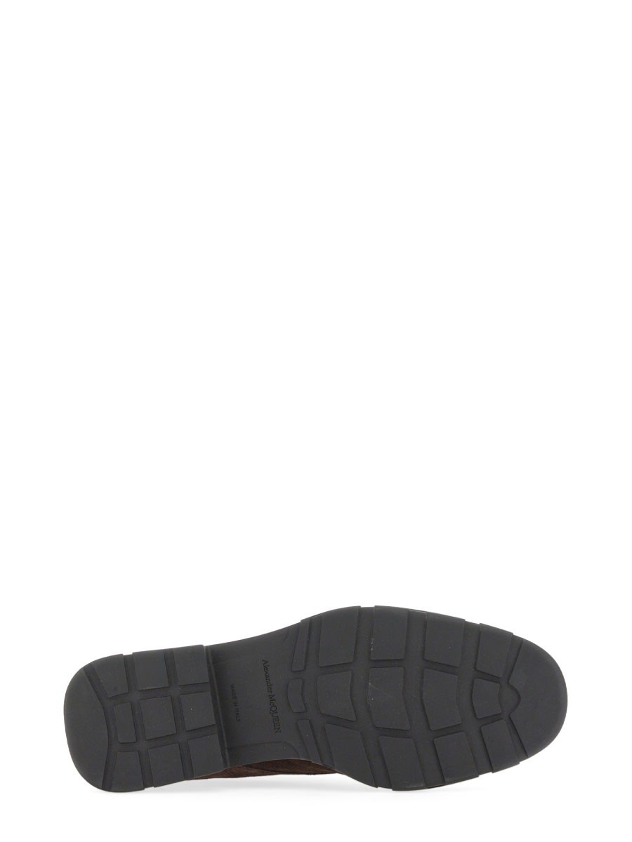 Alexander Mcqueen Men Suede Boot In Brown