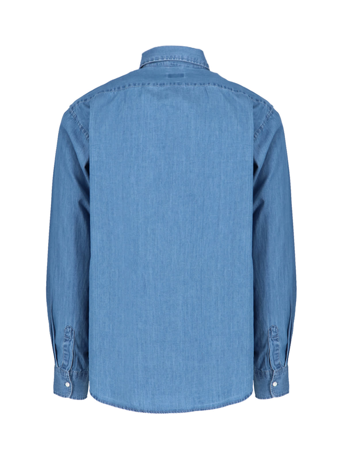 Shop Aspesi Denim Shirt In Blue