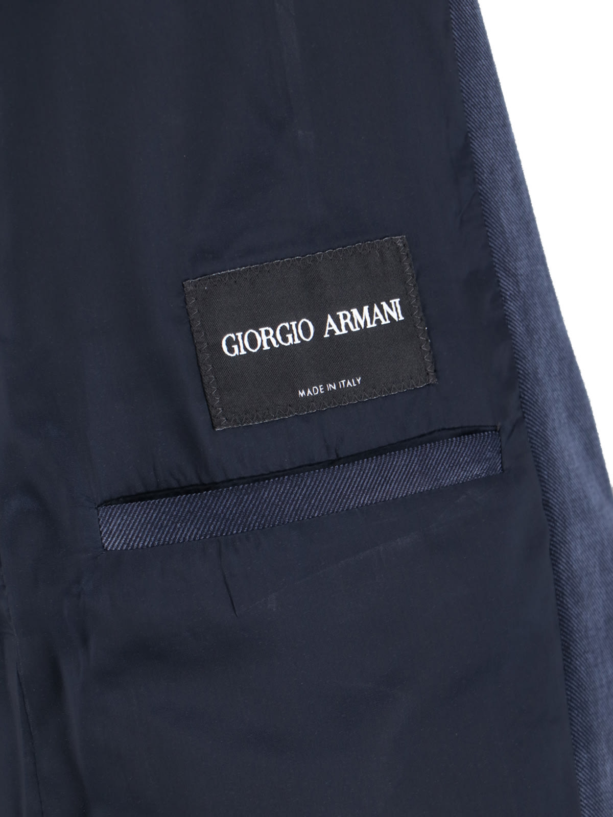 Shop Giorgio Armani Single-breasted Blazer In Blue