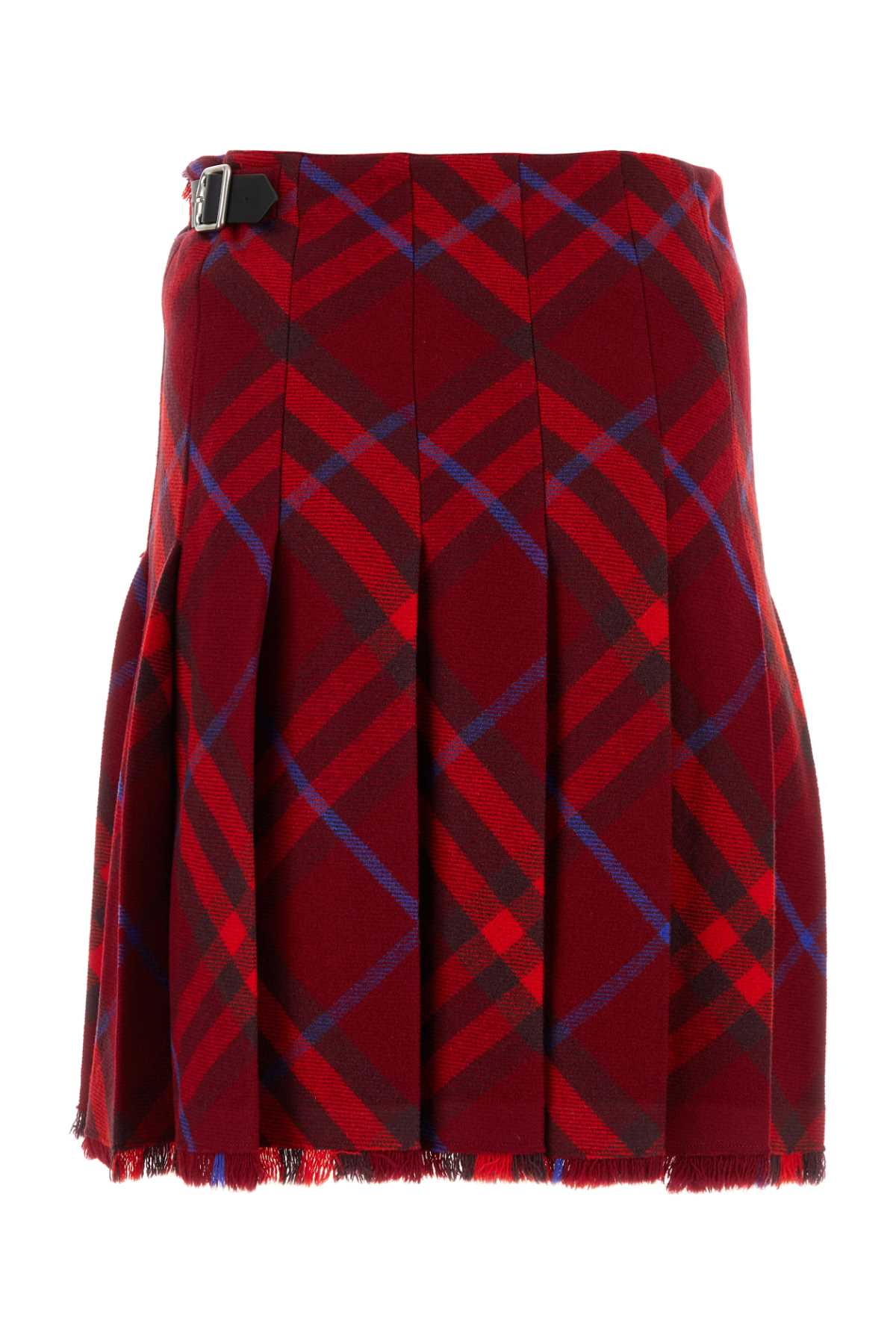 Burberry Embroidered Wool Skirt In Crimsonipchk