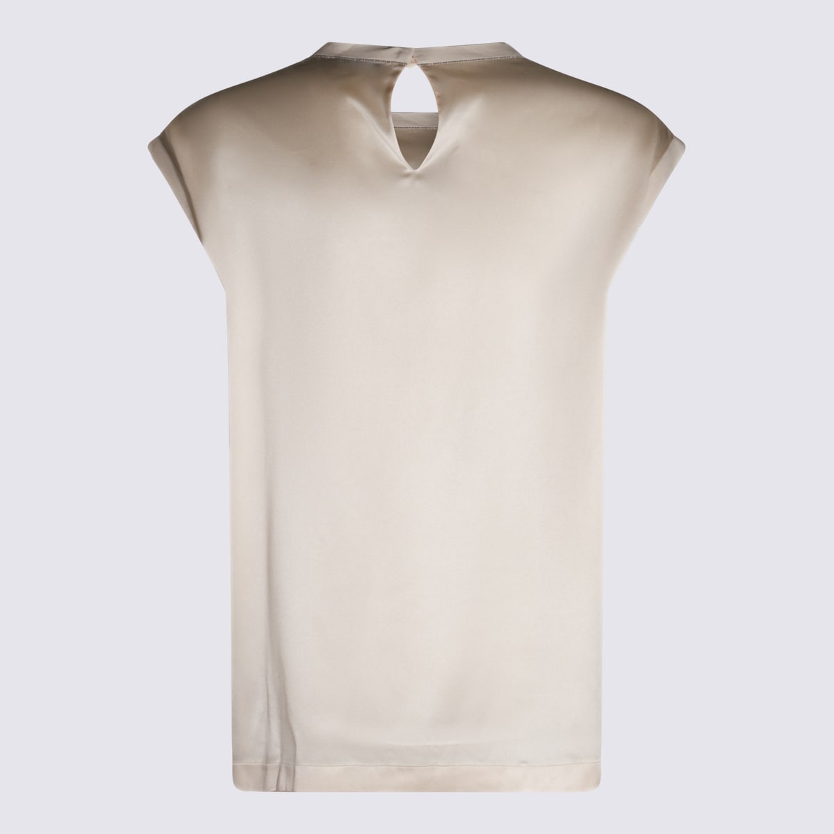 Brunello Cucinelli Cream Silk Shirt