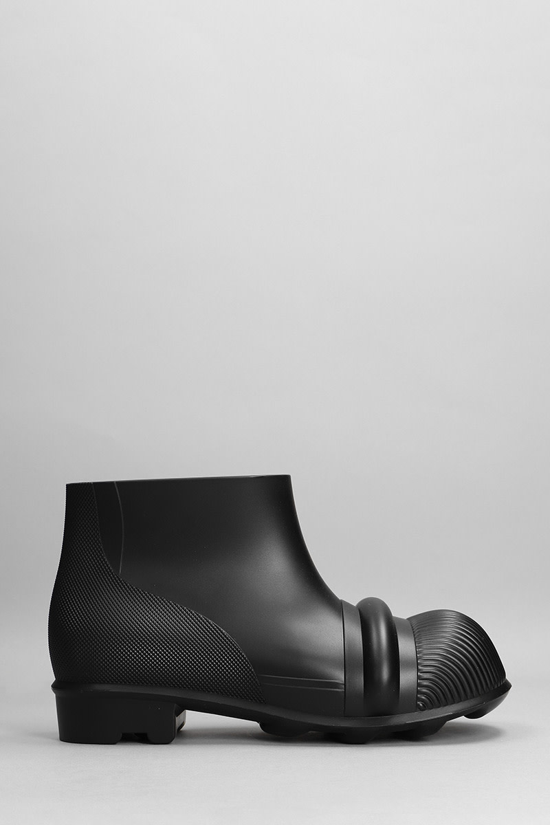 Loewe Ankle Boots In Black Rubber/plasic