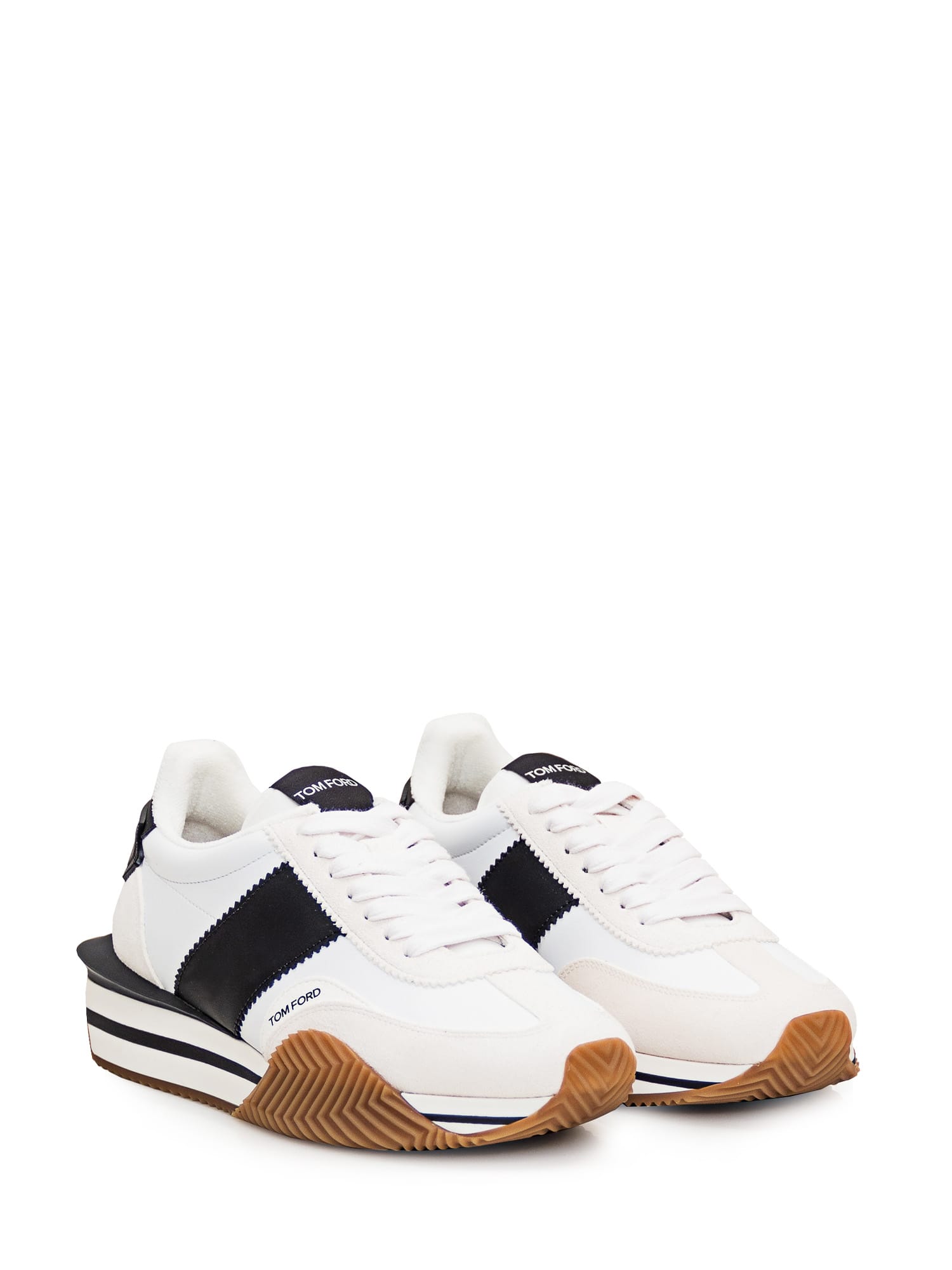 Shop Tom Ford Jeames Sneaker In White/black Cream