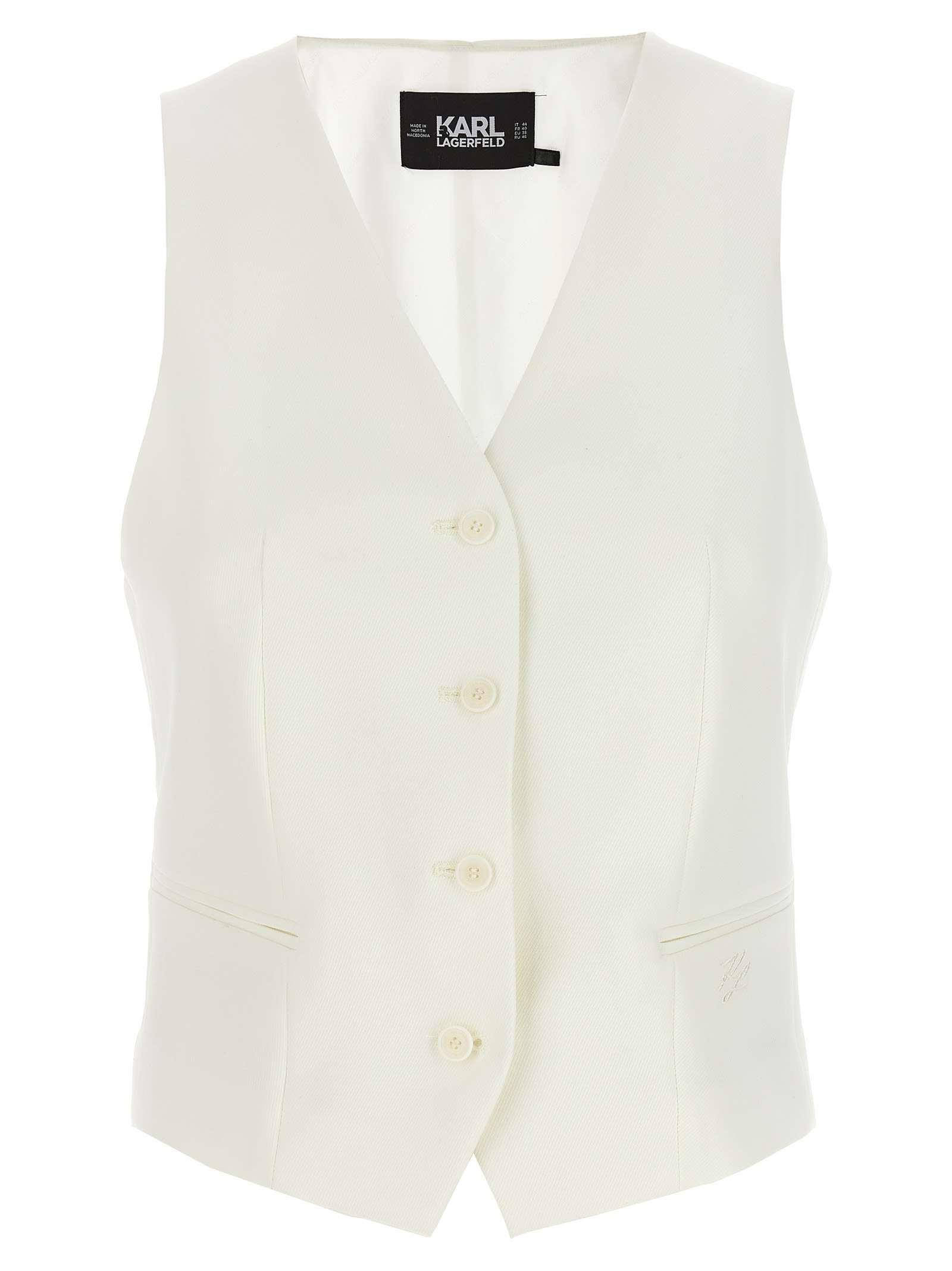 Shop Karl Lagerfeld Huns Pick Blazer In White