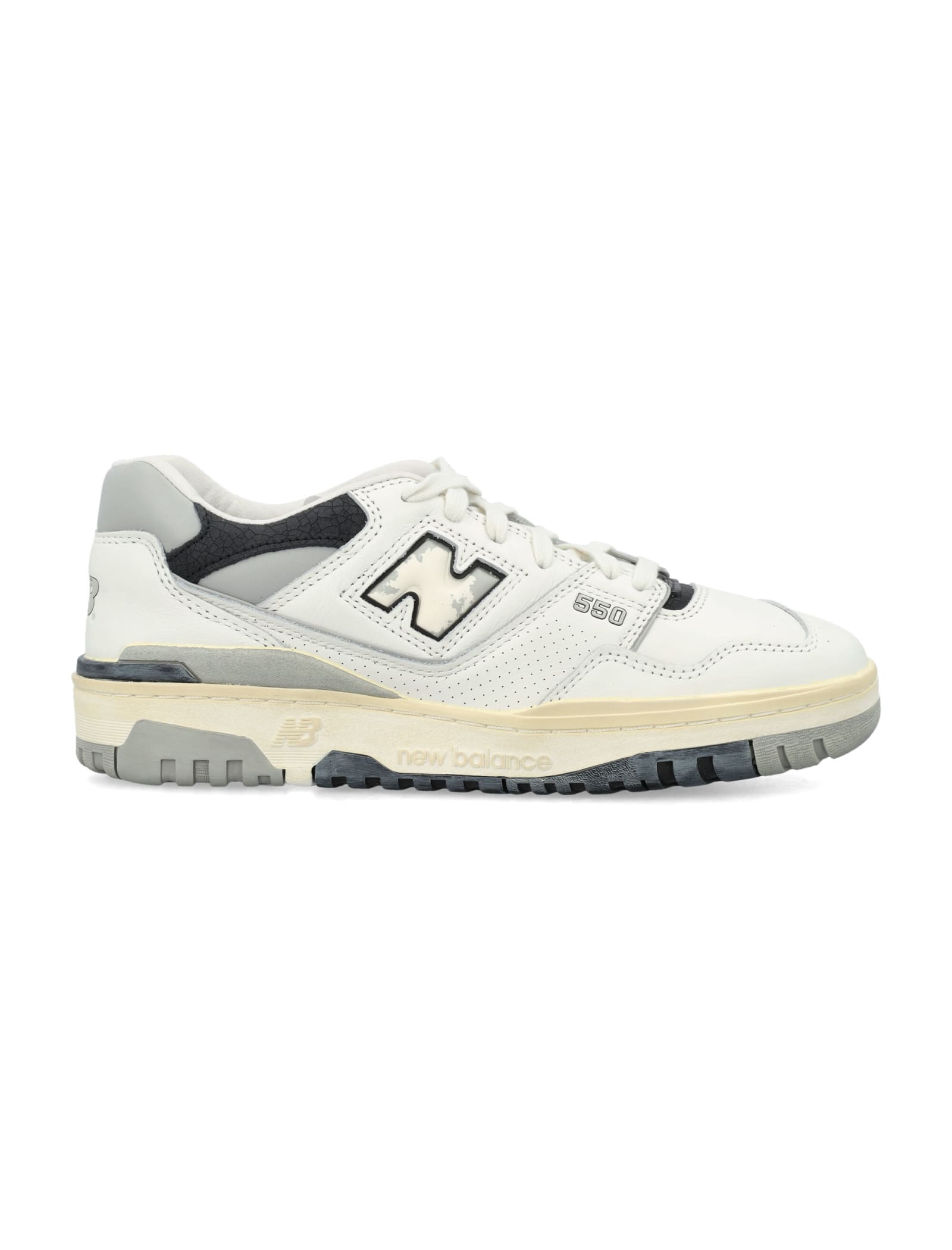 Shop New Balance 550 Sneakers In White Grey