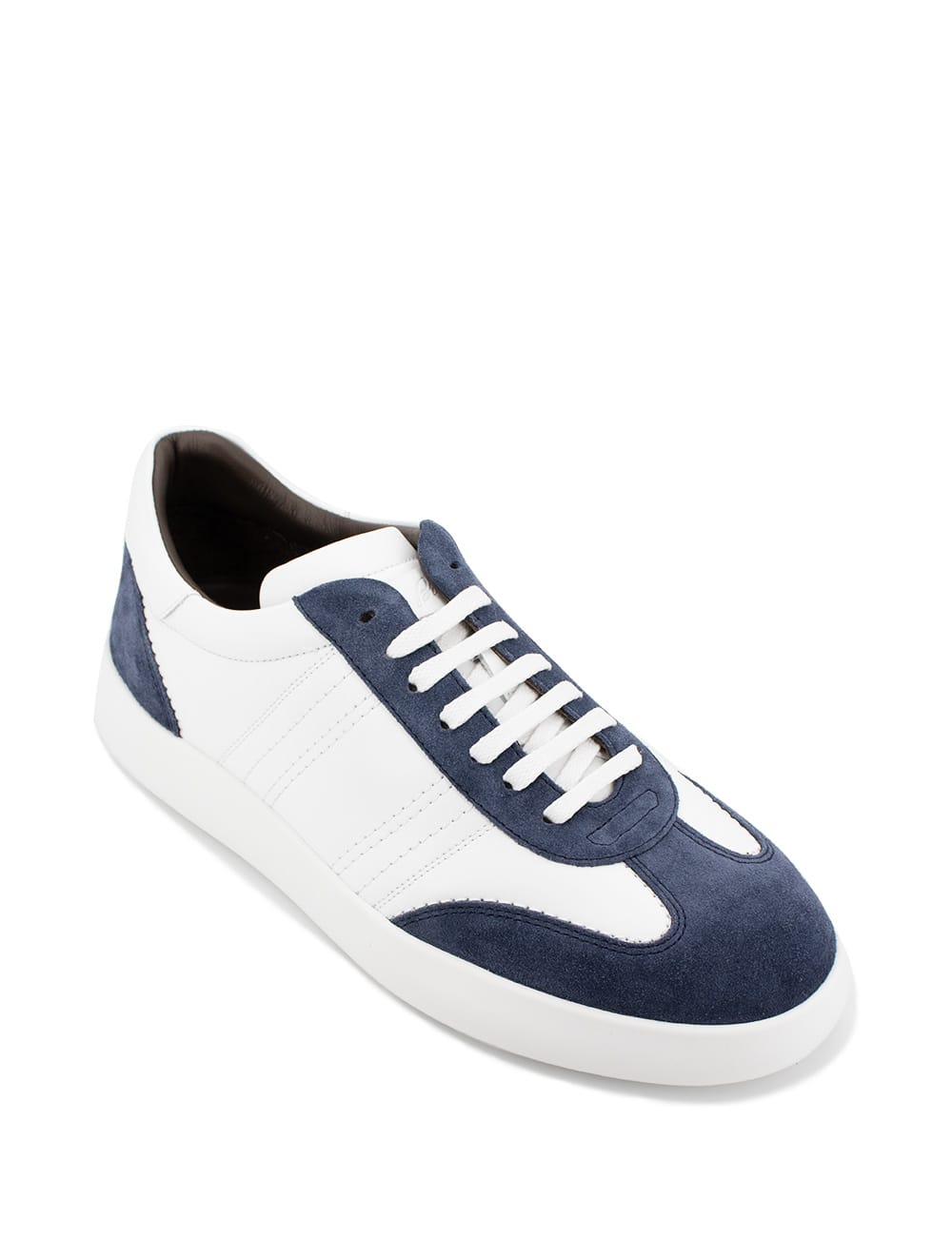Shop Brioni Sneakers In Sapphire_white