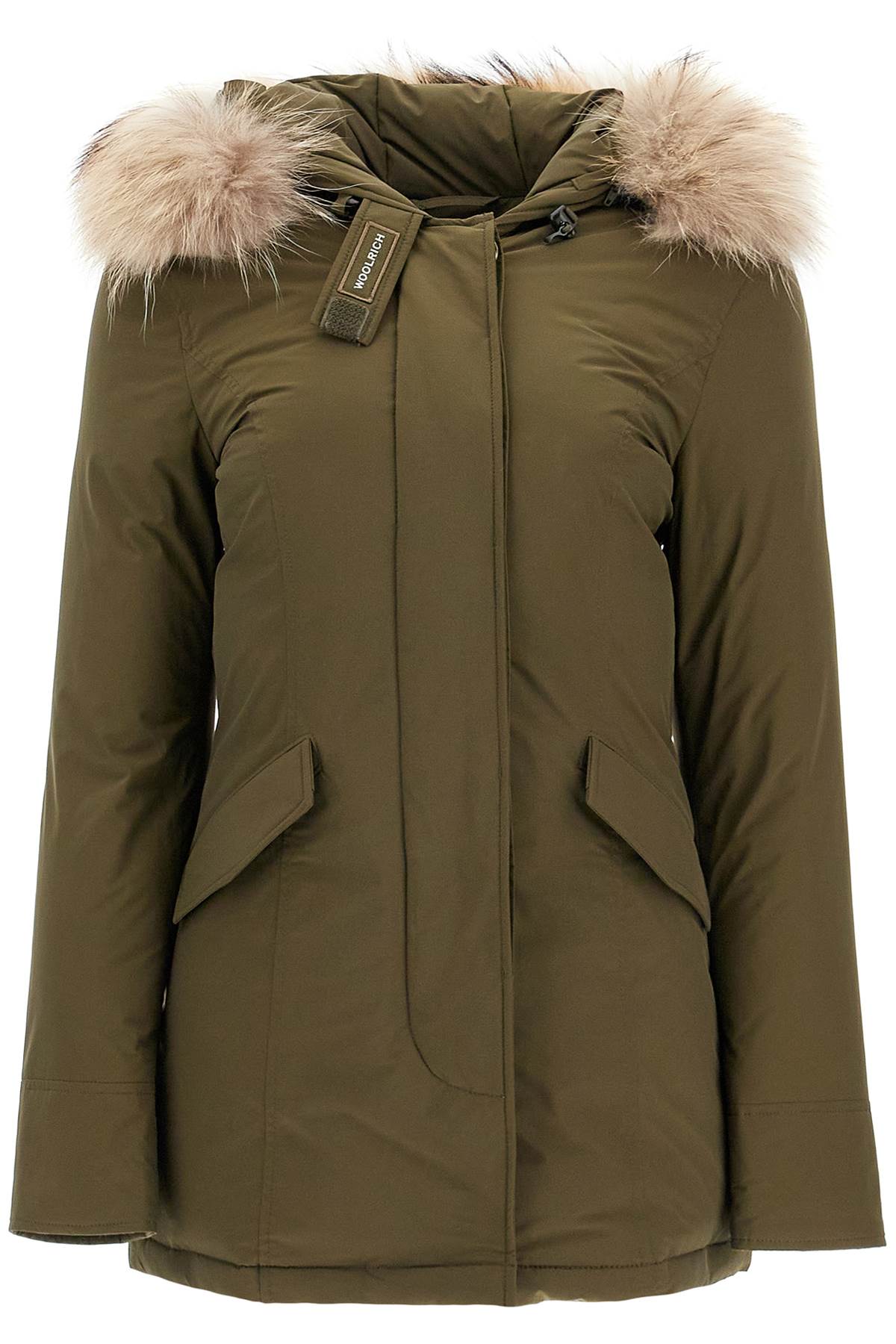 Shop Woolrich Luxury Arctic Parka With Fur In Dark Green