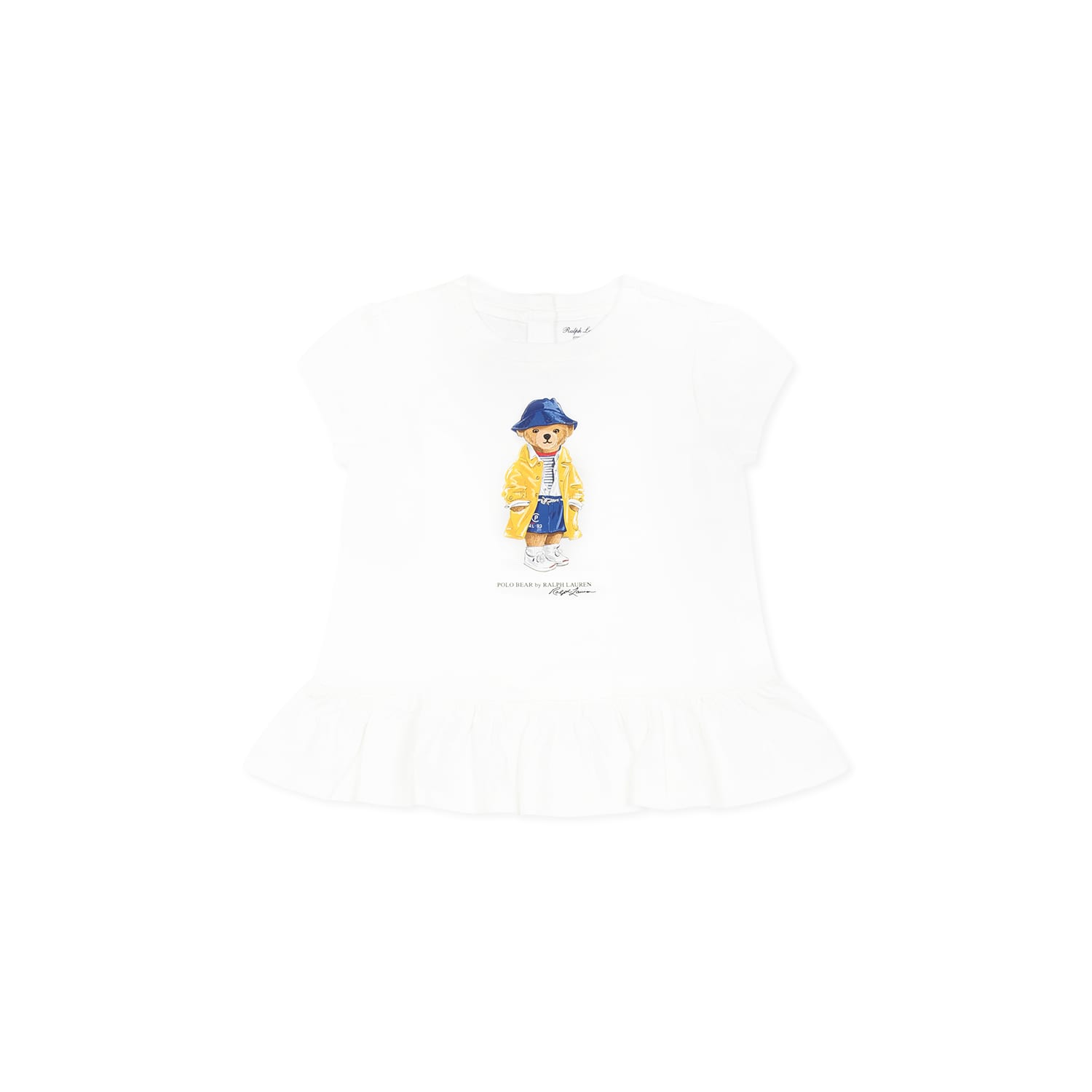 Polo Ralph Lauren White T-shirt For Baby Girl With Polo Bear In White