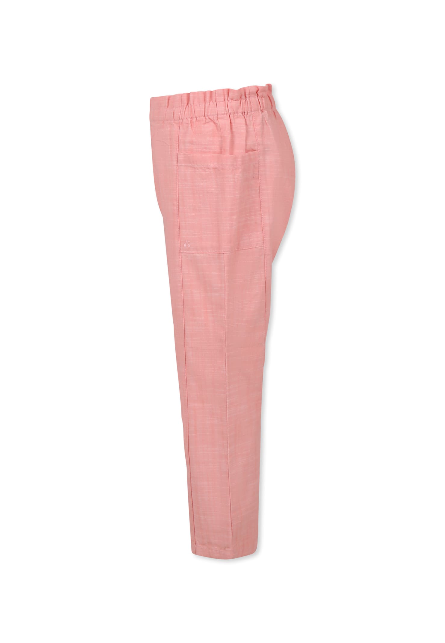 Bonpoint Pink Trousers For Girl With Cherries In Pink