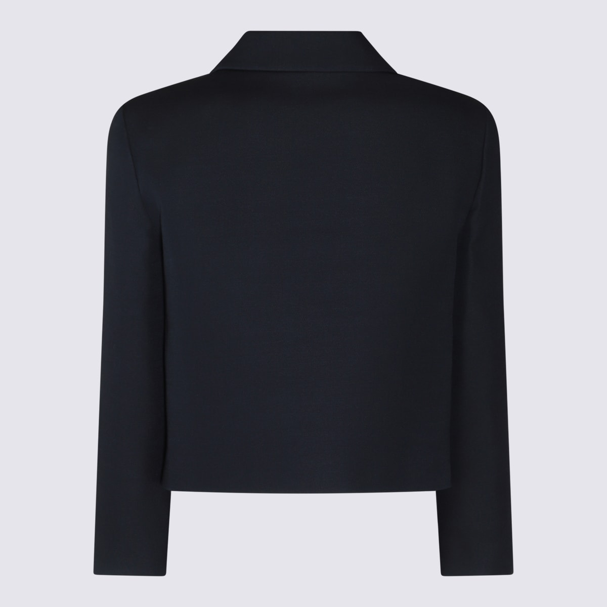 Shop Valentino Navy Blue Wool Blazer