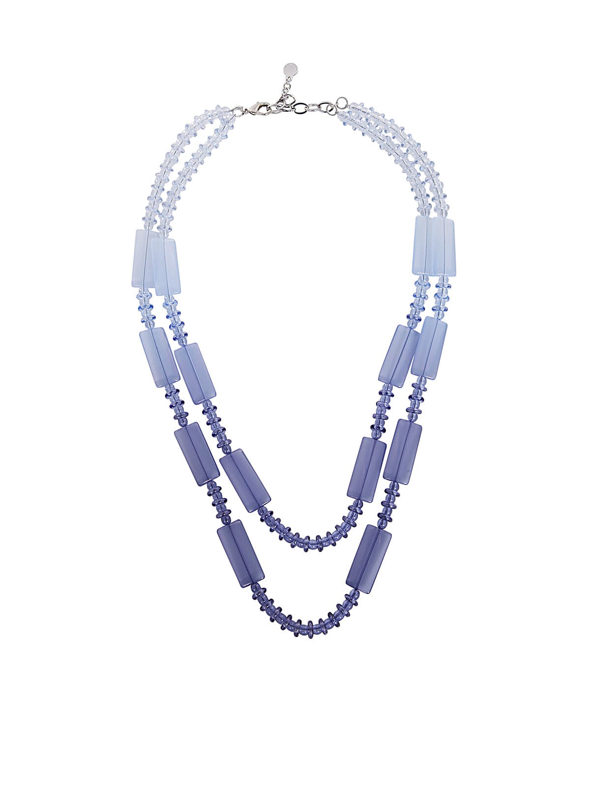 Shop Emporio Armani Geometrical Necklace In Blue