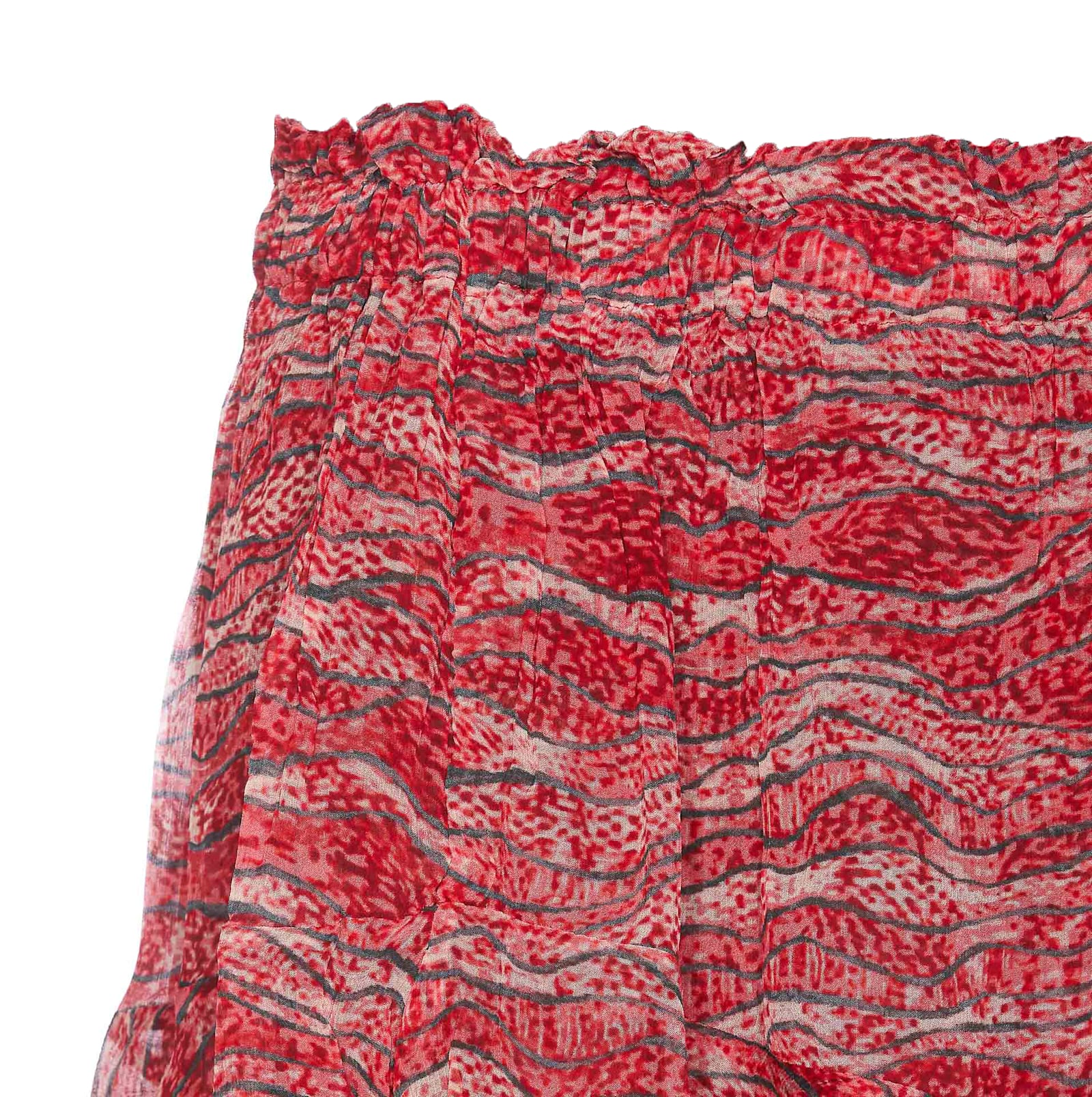 Isabel Marant Étoile Sornel Ruffled Printed Shorts In Red