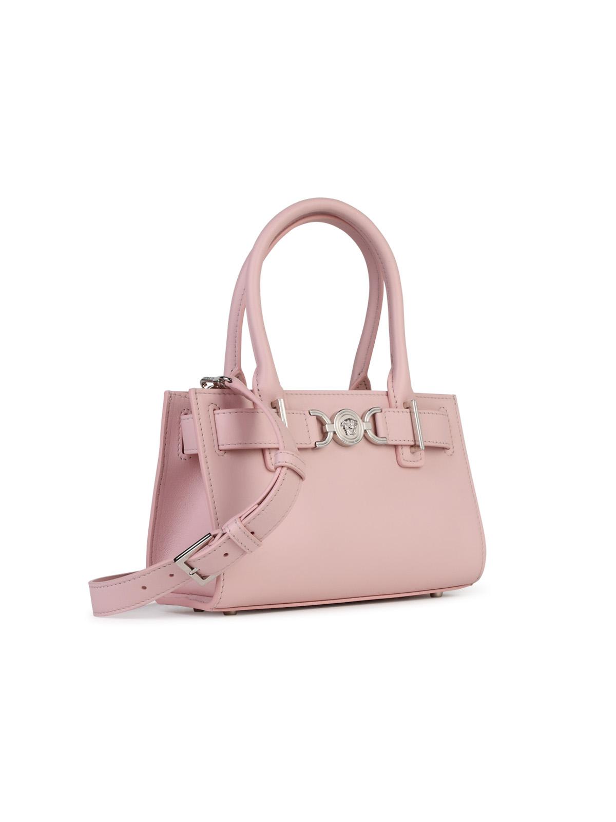 Shop Versace Small Medusa 95 Light Pink Leather Bag