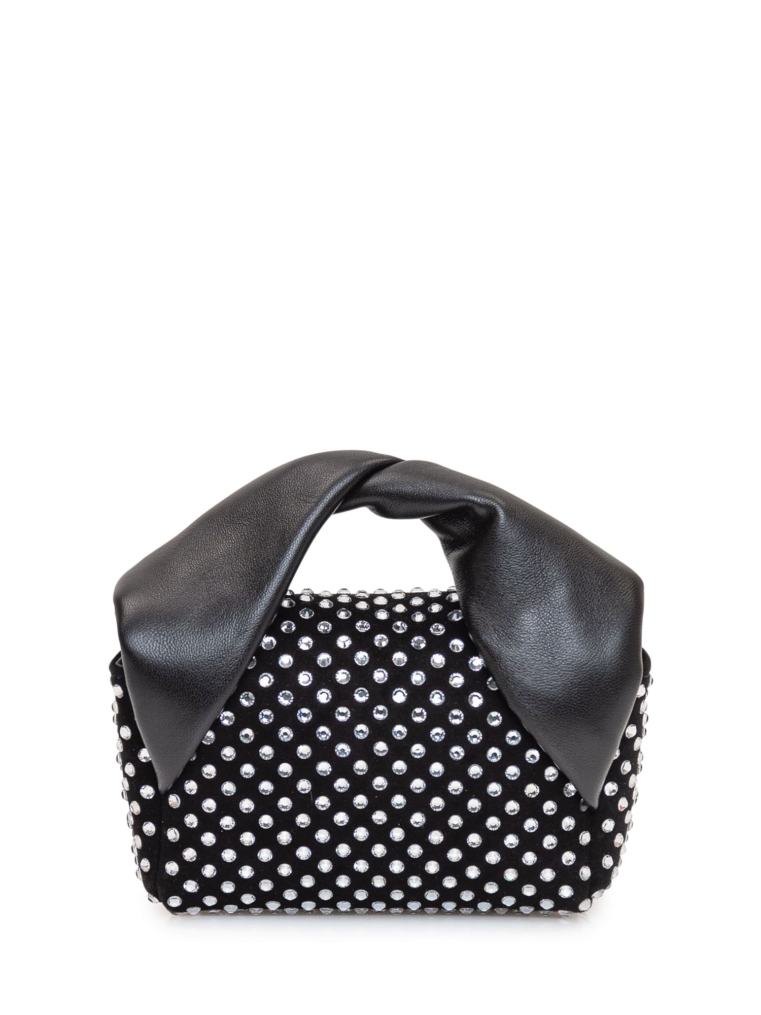 Shop Jw Anderson Crystal Twister Nano Bag In Black