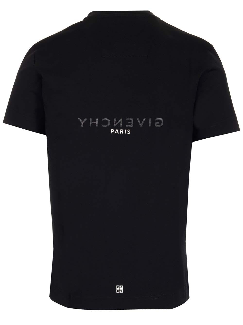 Shop Givenchy White Paris Reverse T-shirt In Nero