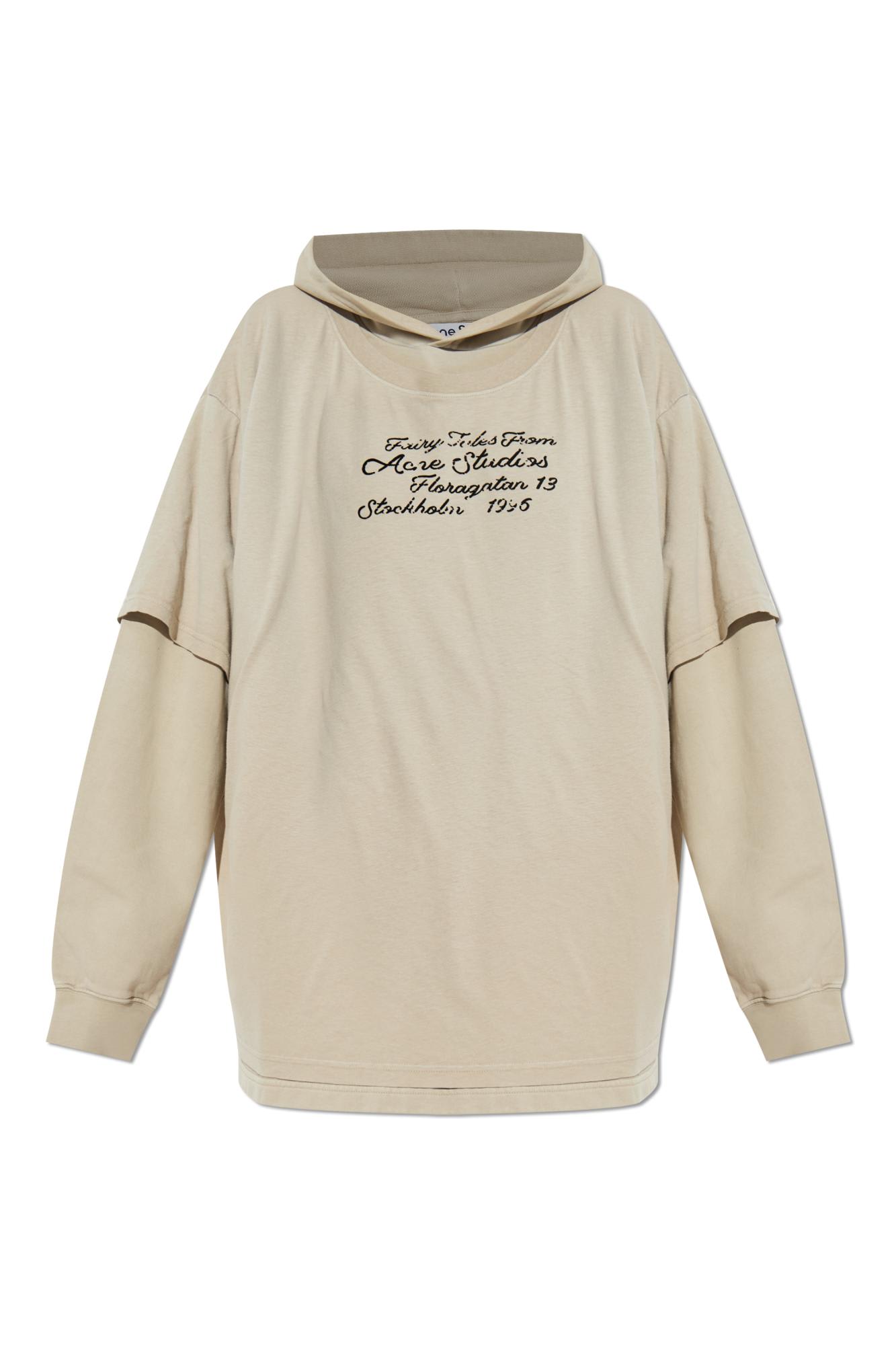 Acne Studios Hoodie In Neutral