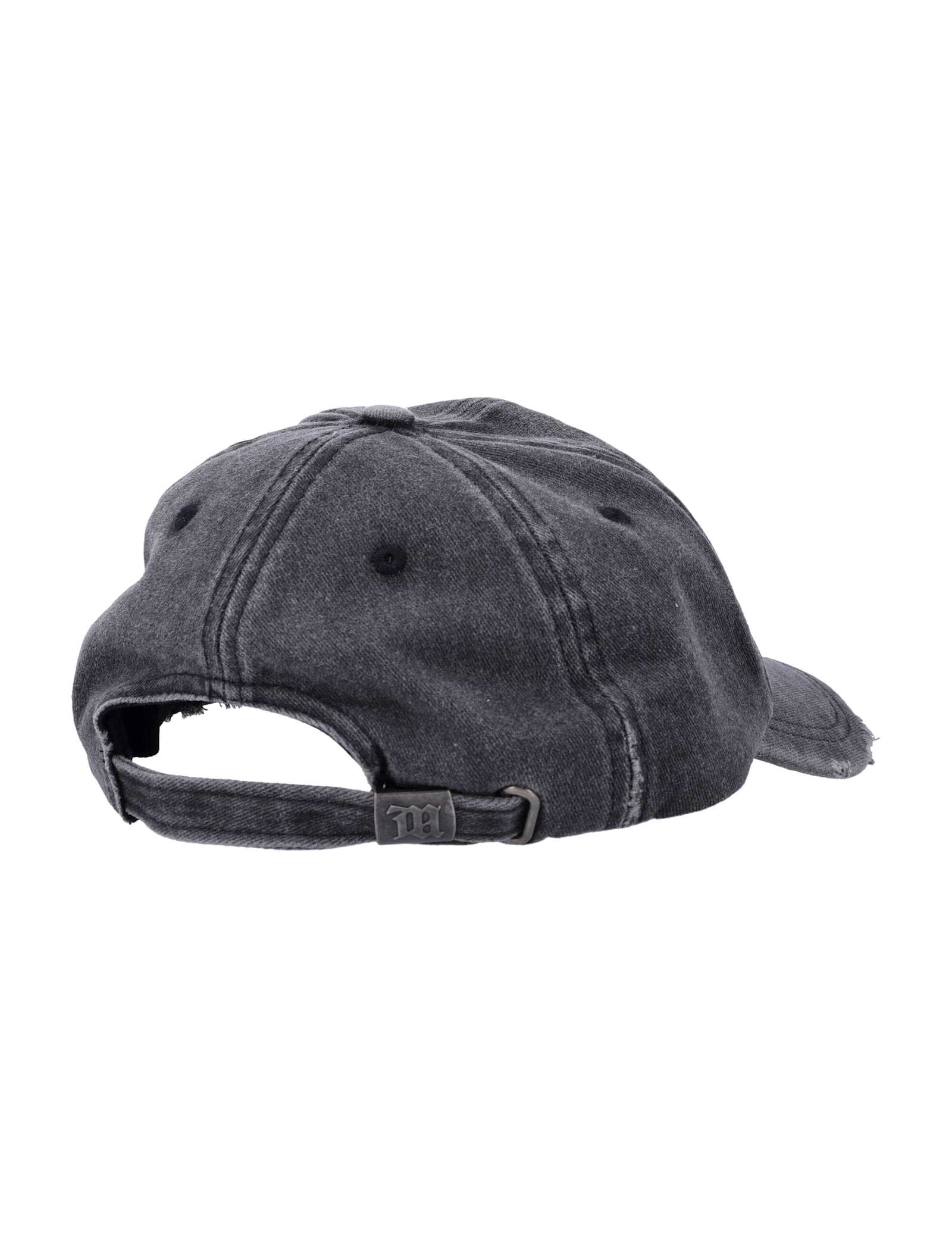 Misbhv Distressed Baseball Cap In Washed Black