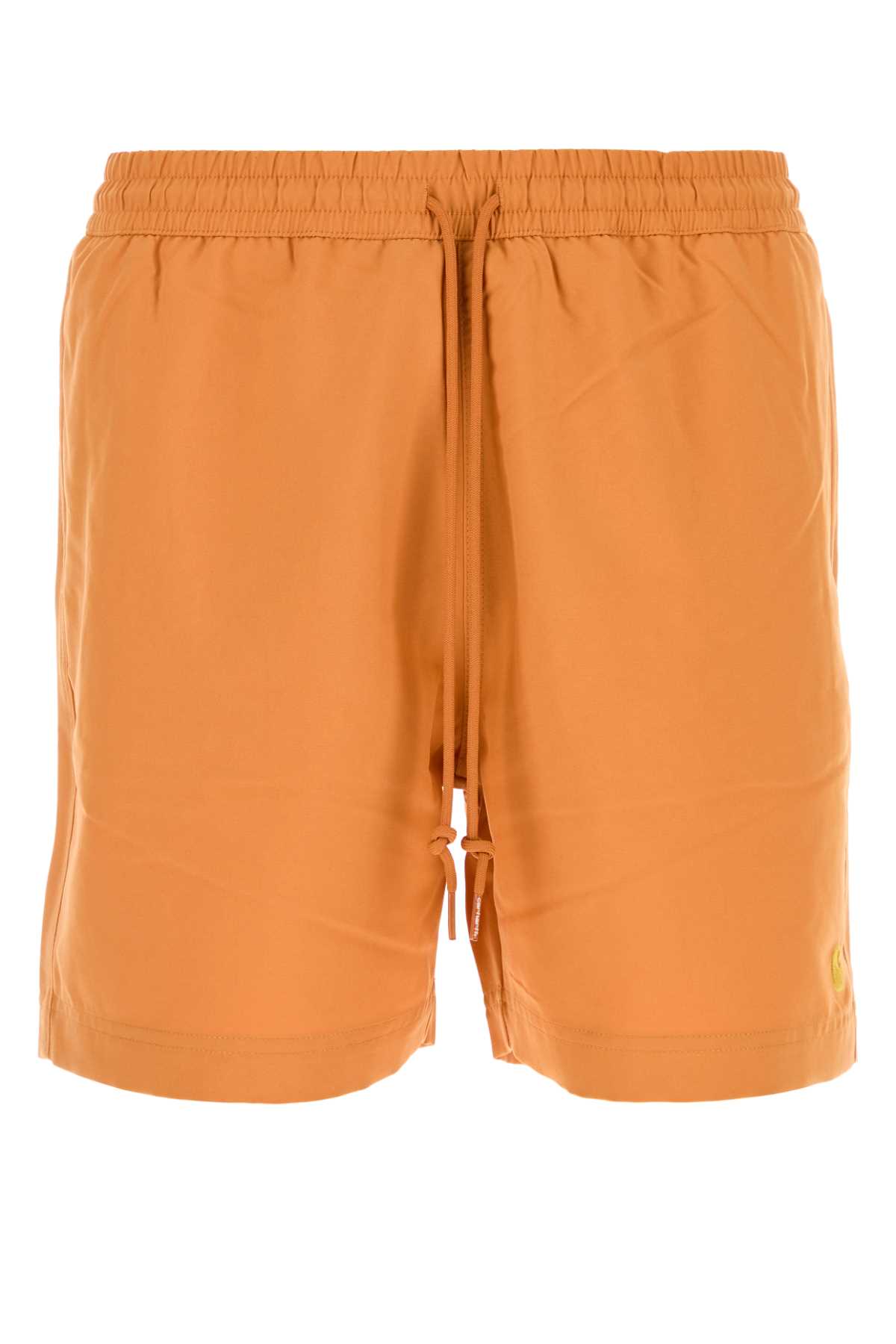 Orange Polyester Chase Swim Trunks