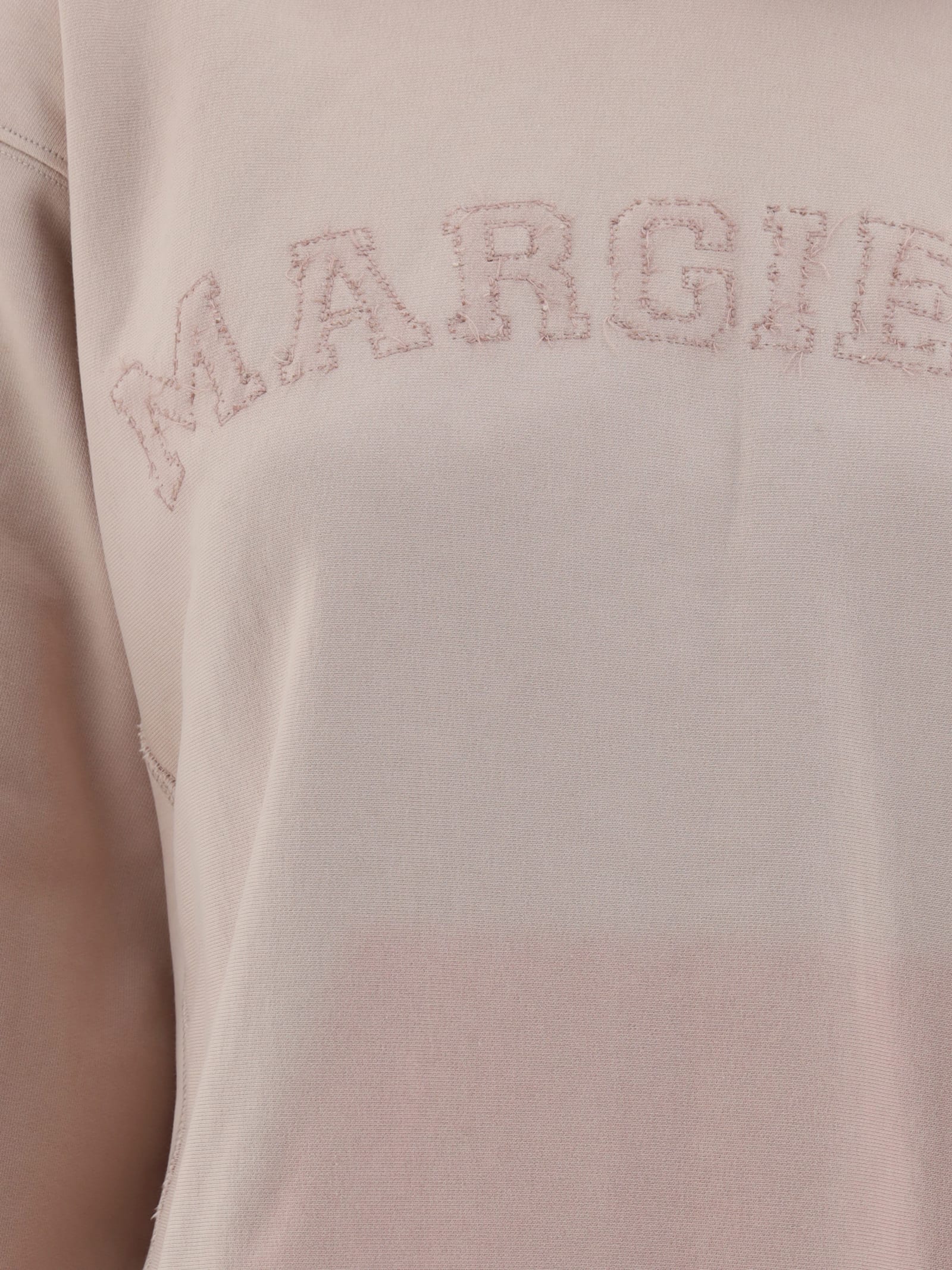 Maison Margiela Logo Sweatshirt In Pink