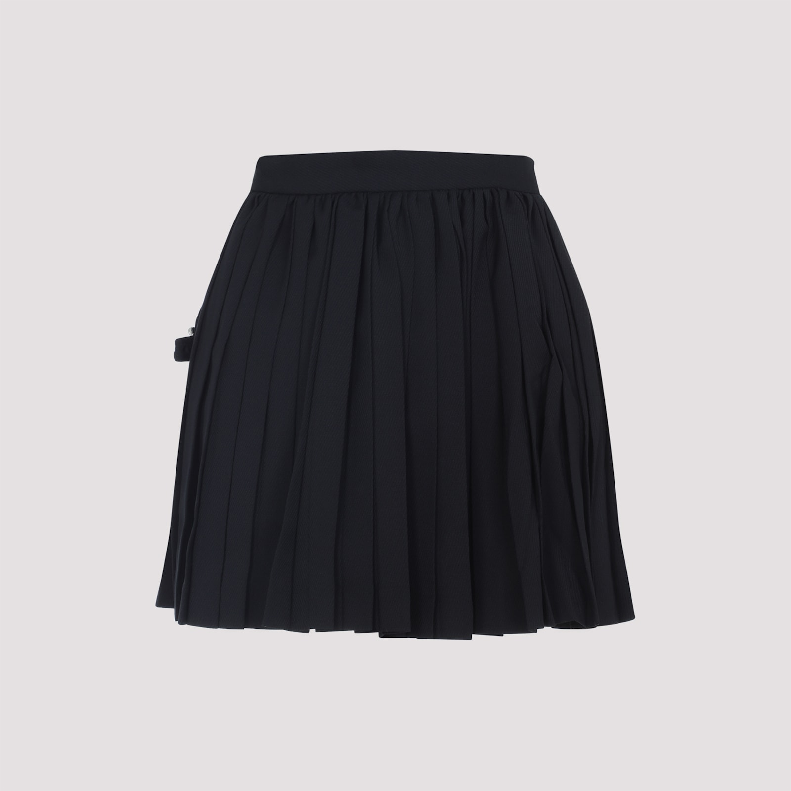 Enfants Riches Deprimes Pleated Black Skirt With Unique Buckle Detail In Black