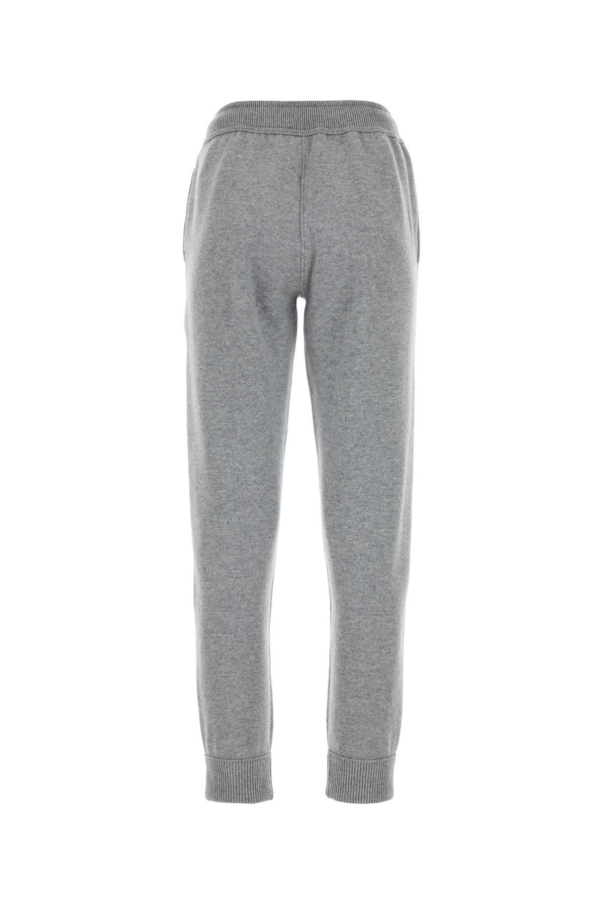 Shop Bottega Veneta Grey Cashmere Joggers In Lightgreymelange