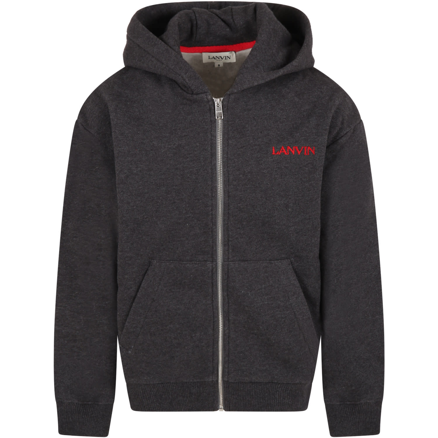 Lanvin Grey Sweatshirt For Boy With Logo