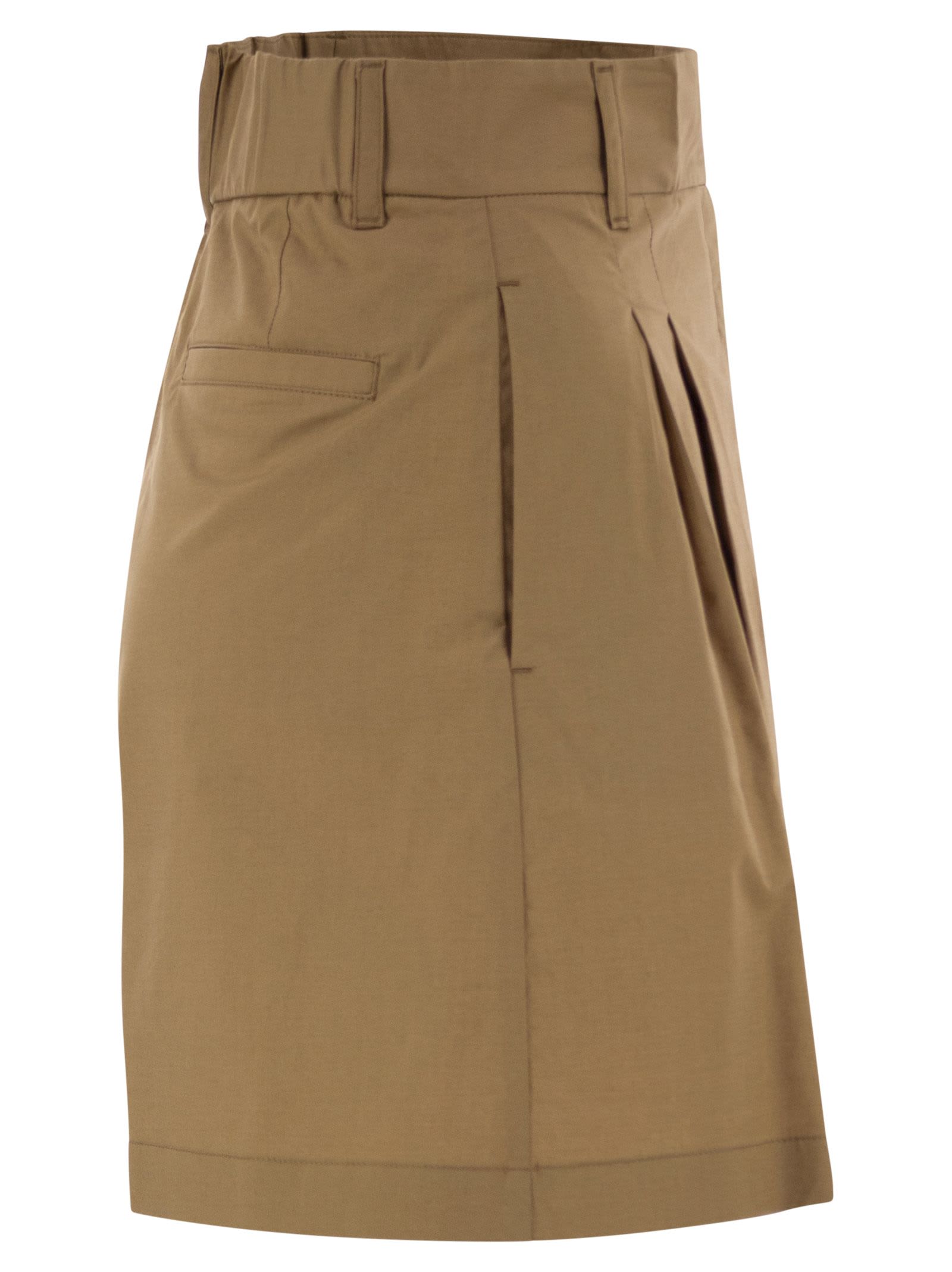 Herno Women Stretch Cotton Bermuda Shorts