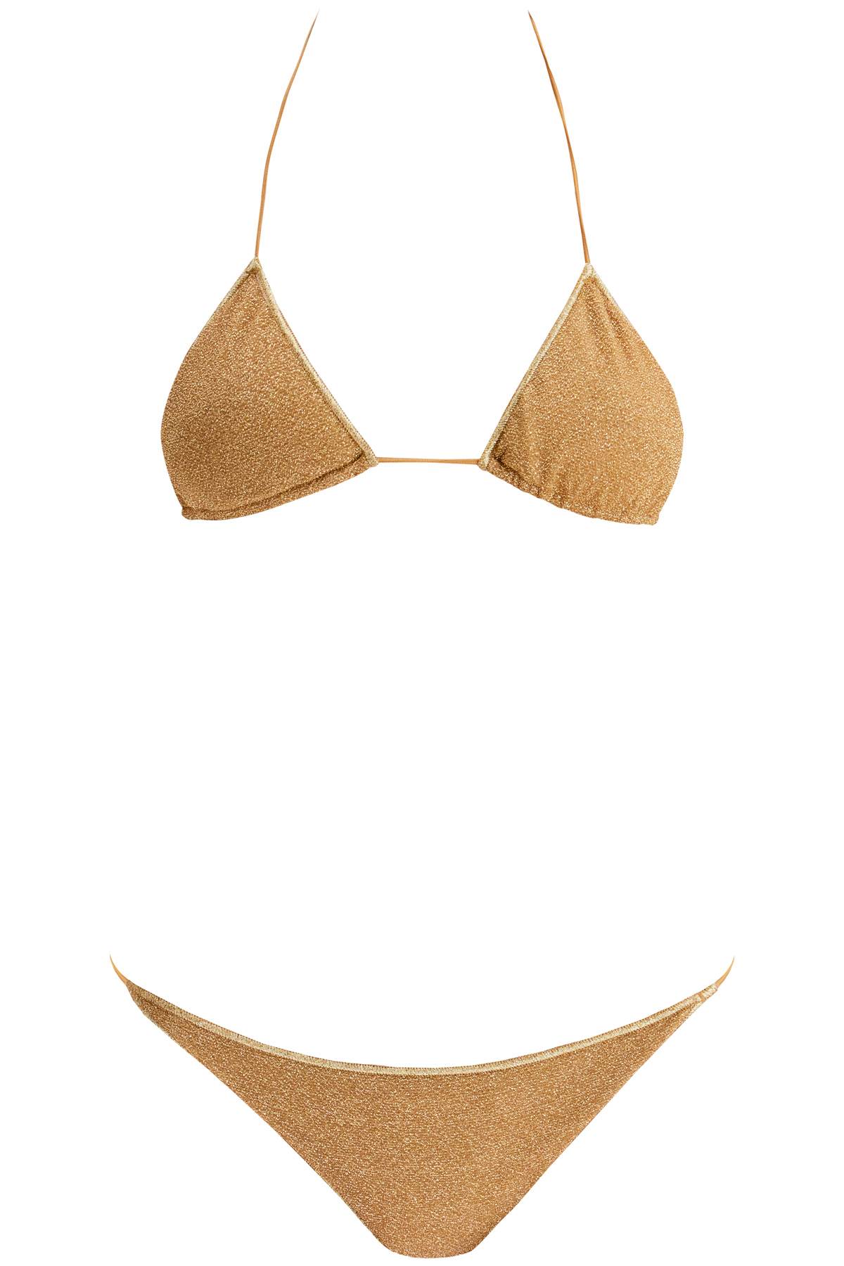 Shop Oseree Lumiã¨re Triangle Bikini Set For In Gold (gold)