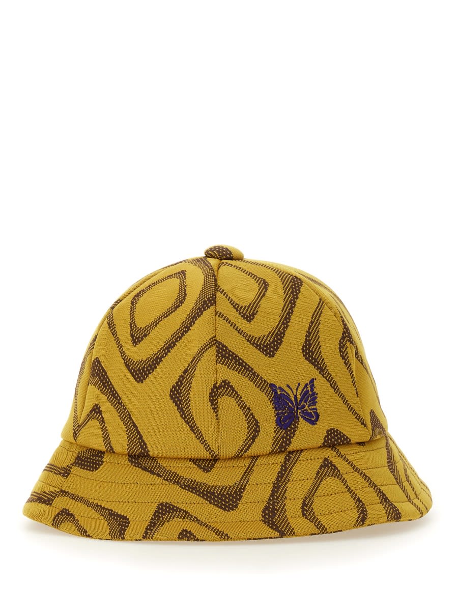 Shop Needles Hat With Print In Yellow