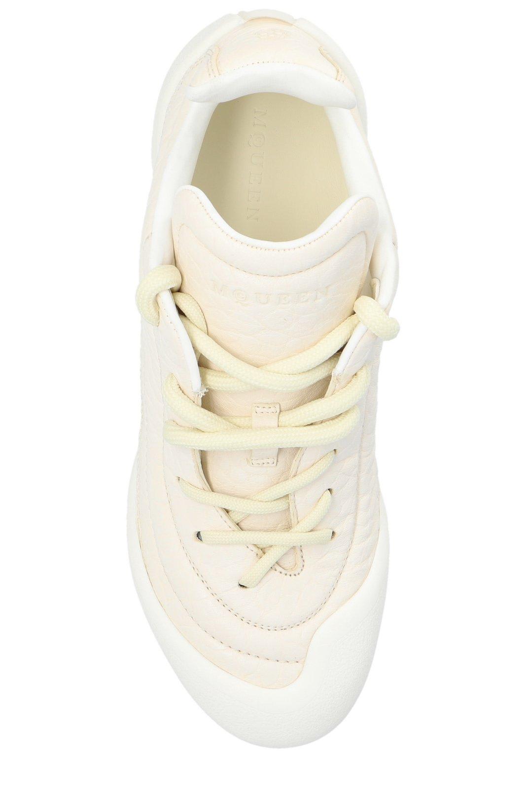 Shop Alexander Mcqueen Flexion Lace-up Sneakers In Bianco