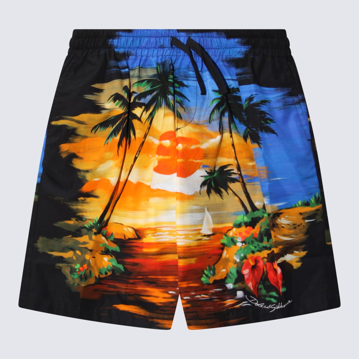 Shop Dolce & Gabbana Multicolor Cotton Shorts In Hawaii
