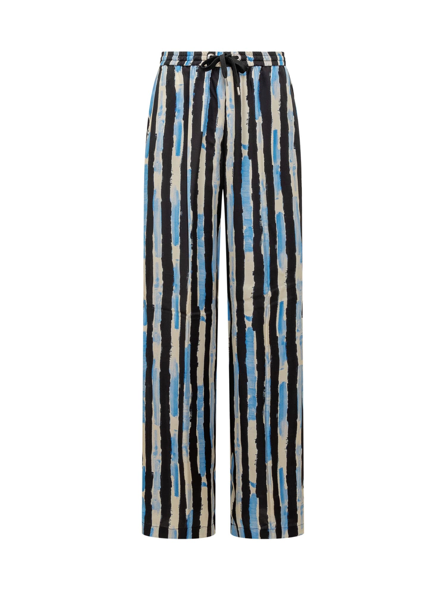Poirot Pants With Pictorial Stripe Print