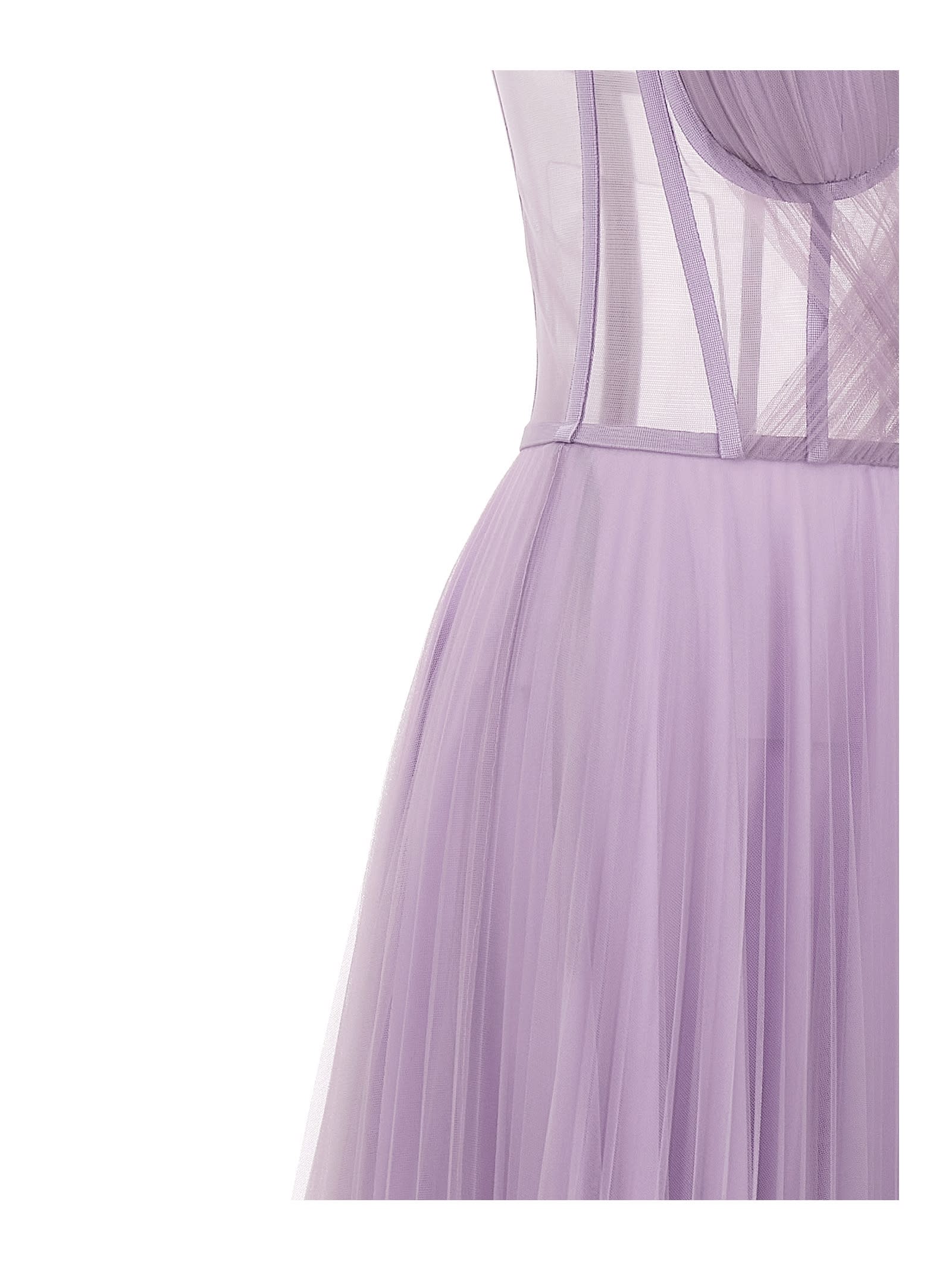 Shop 19:13 Dresscode Long Tulle Dress In Purple
